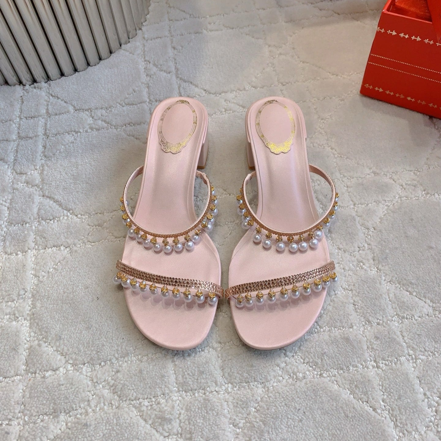 RC Pearl Slippers Pink Sheepskin 328431