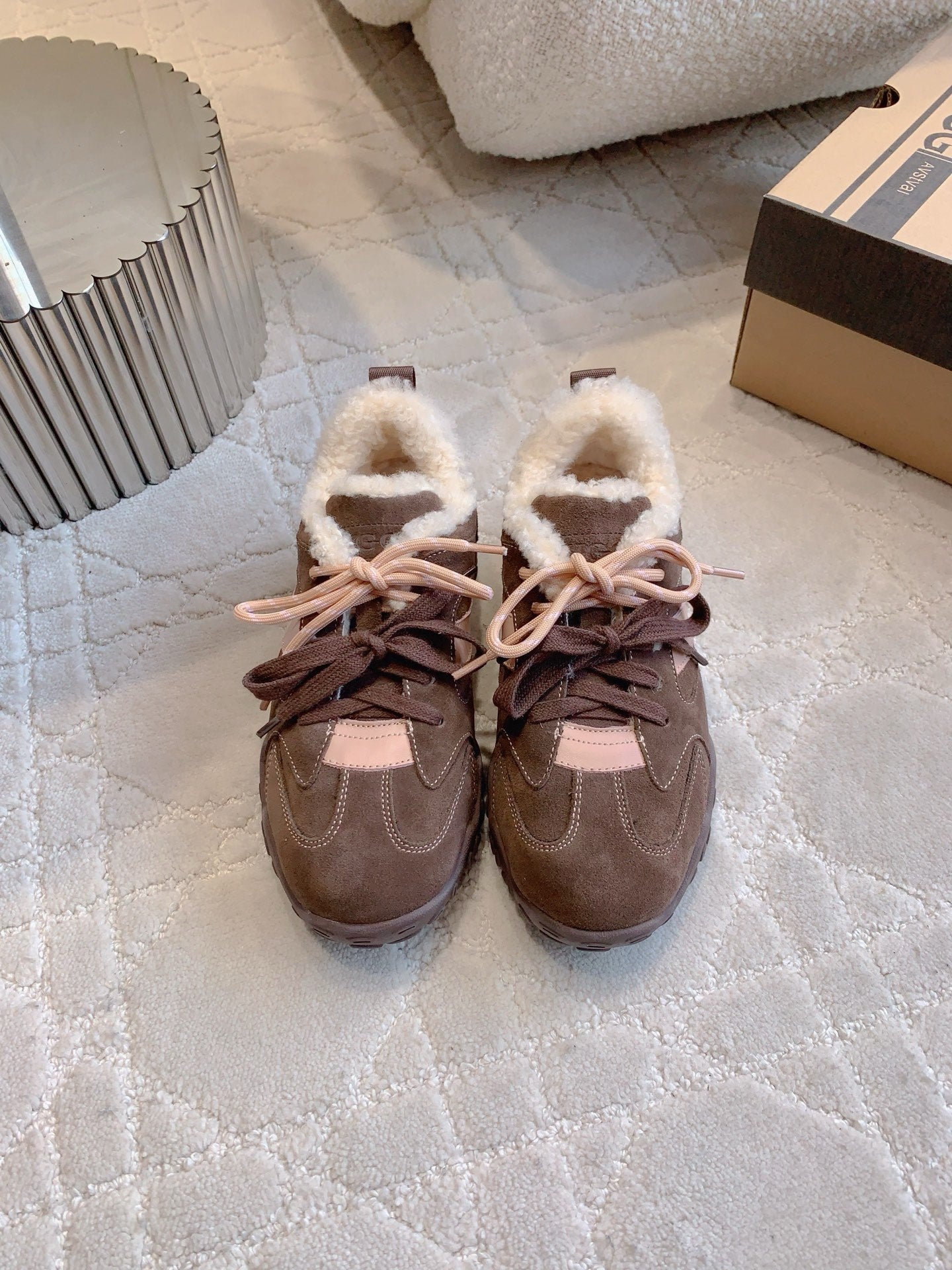 UGG Sneaker Pink Suede and Fleece 516900
