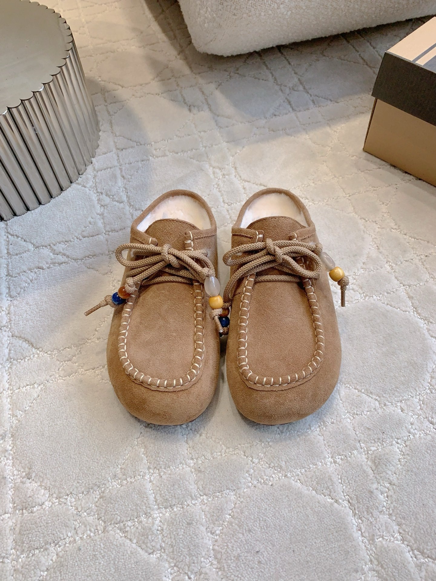 UGG Yupoo Loafers Caramel Wool Suede 516908