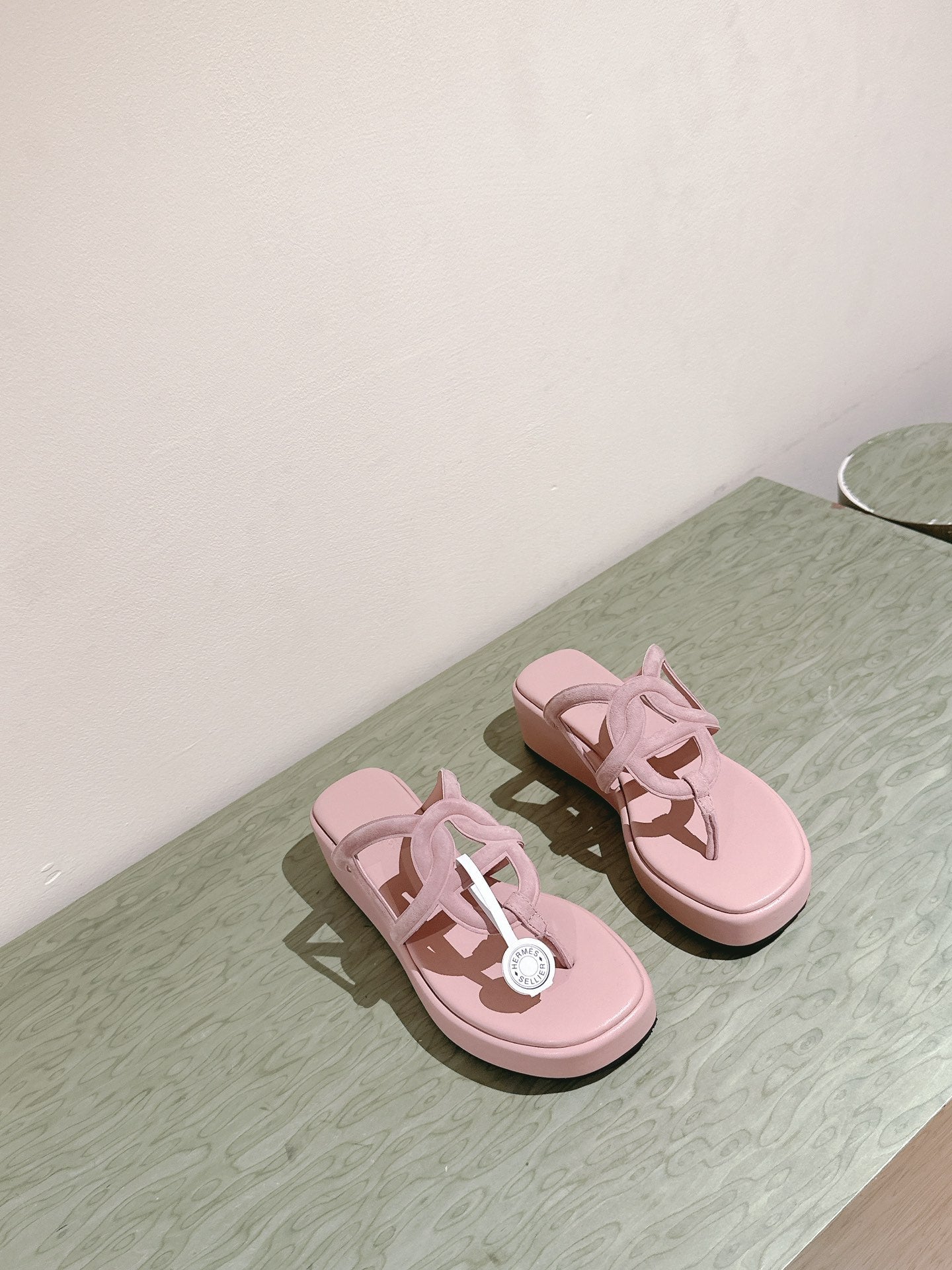 HM Gipsy Sandals 50mm Pink Sheepskin 484749