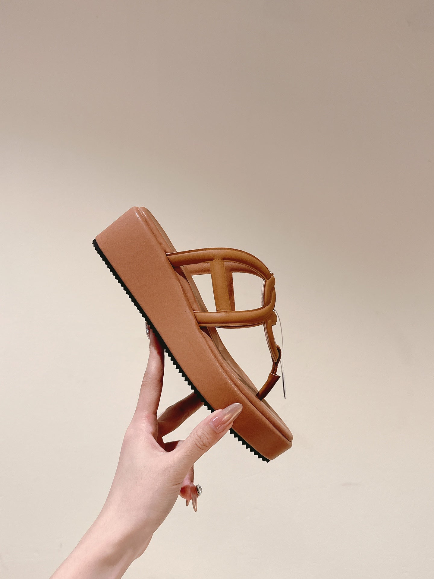 HM Gipsy Sandals 50mm Light muted browns Sheepskin 484752