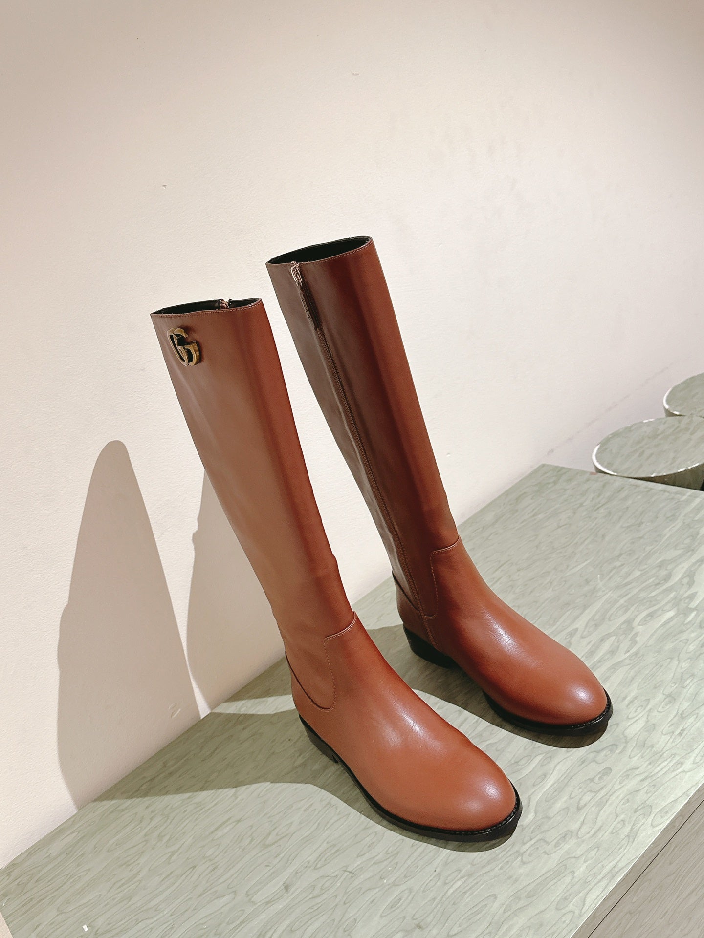 Gucci Boots Brown Sheepskin 484874