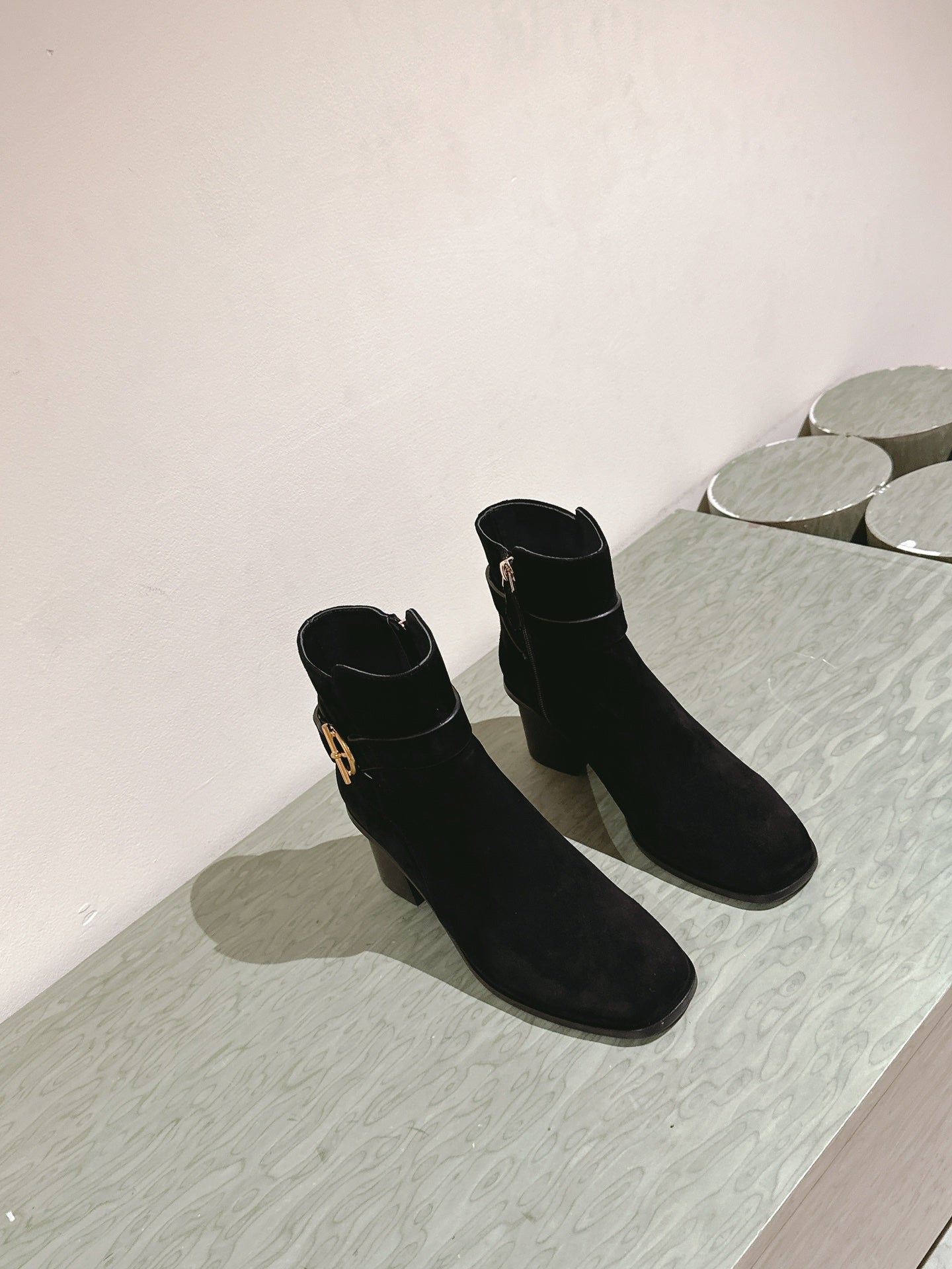 HM Jill Ankle Boot 65mm Black Suede 974679