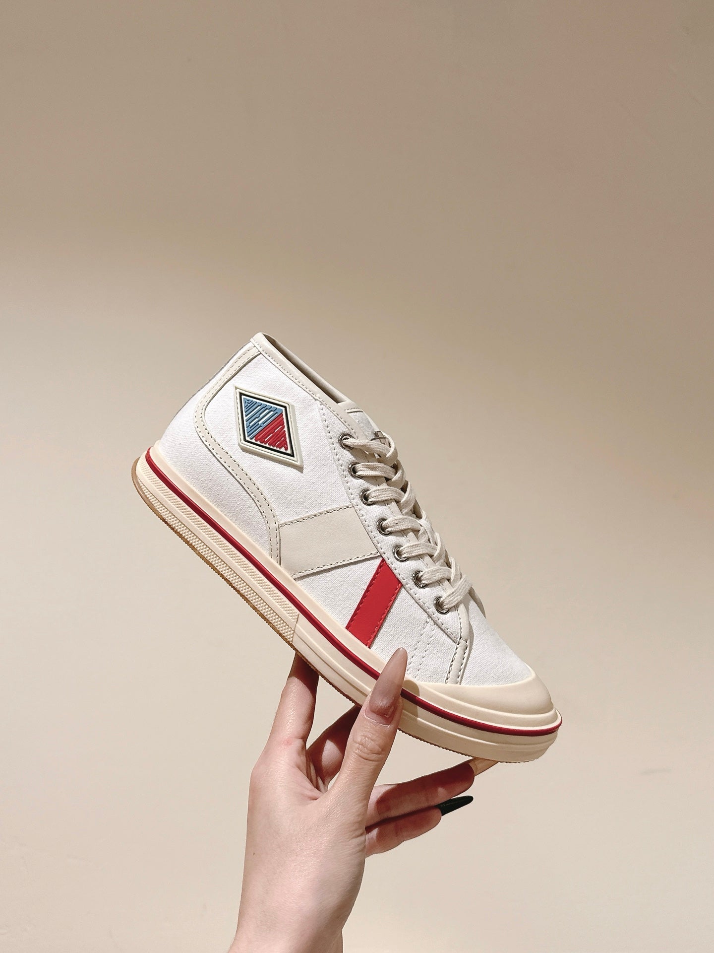 BV Eliot Sneaker White/Sea salt Cotton Calfskin 446197
