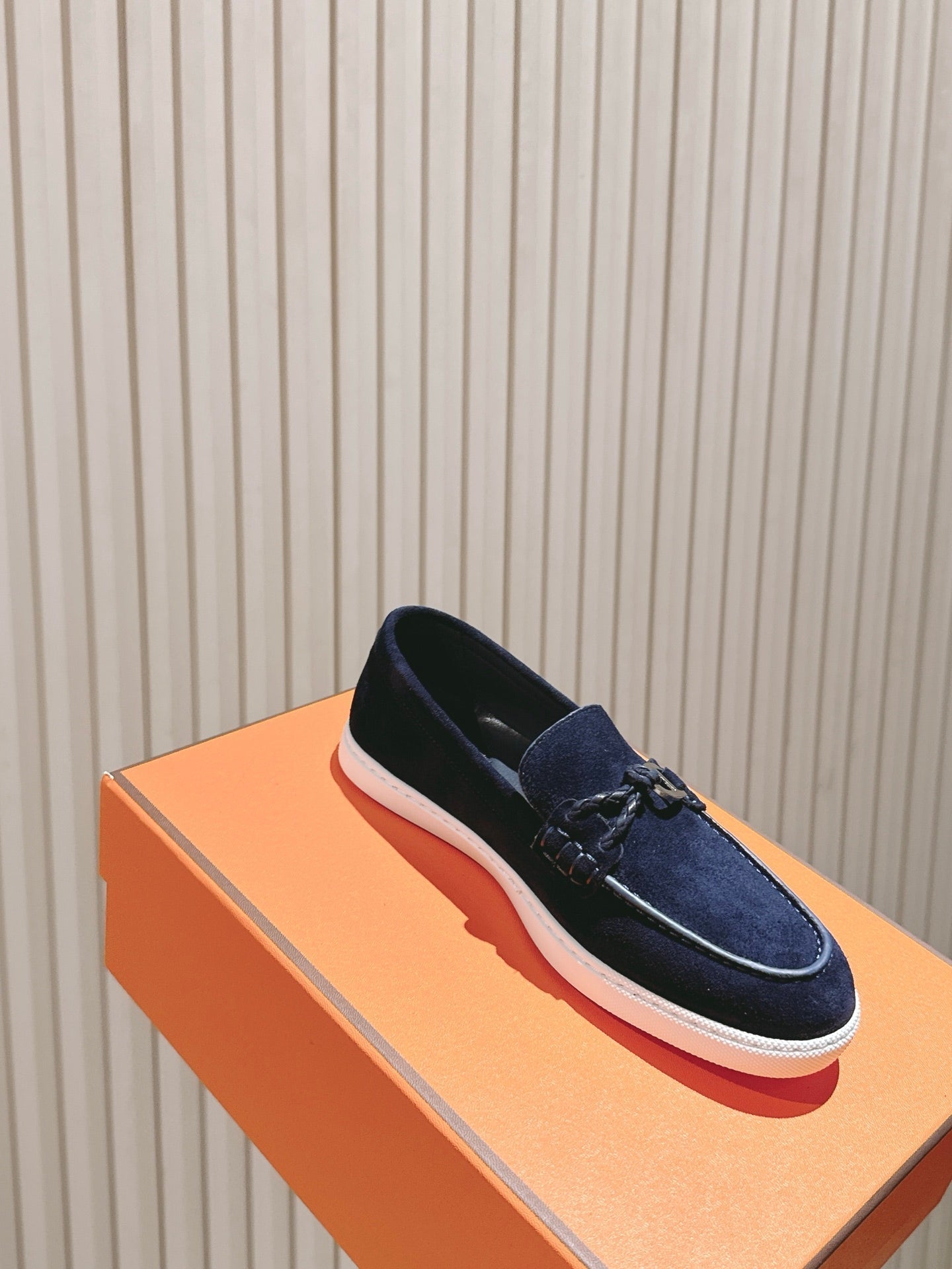 HM 25s Ignacio Loafer Navy Blue Suede Rubber 445350