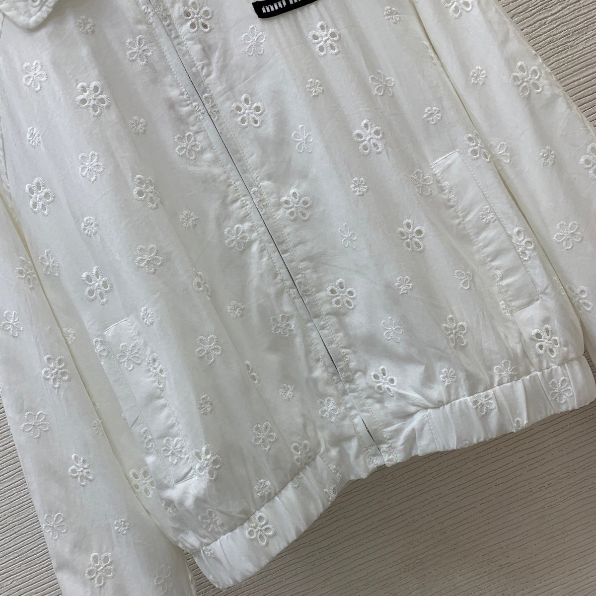 Miu Miu 26s Jacket White Lace Cotton 445279