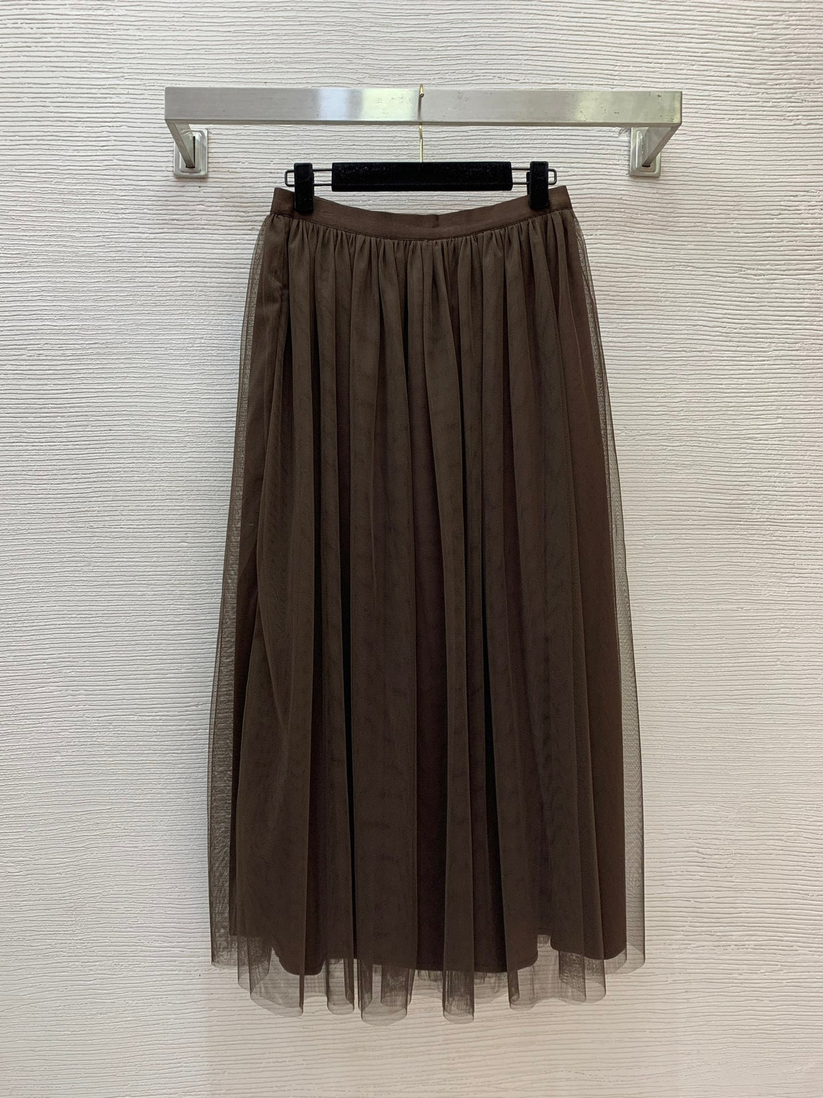 Chanel 26s Dress Set Brown Tweed Mesh 445331