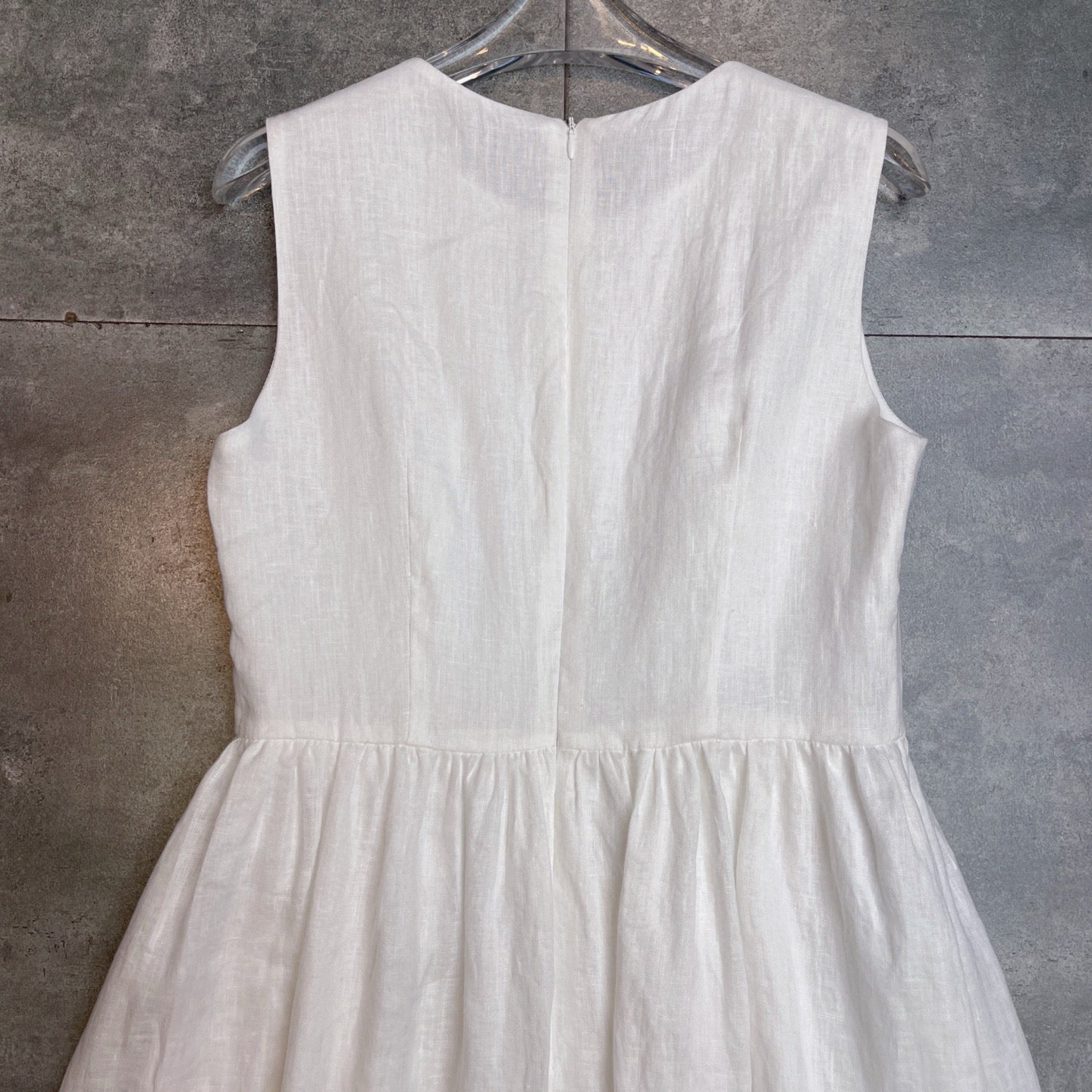Max Mara 26s Maxi Dress White Linen 400510