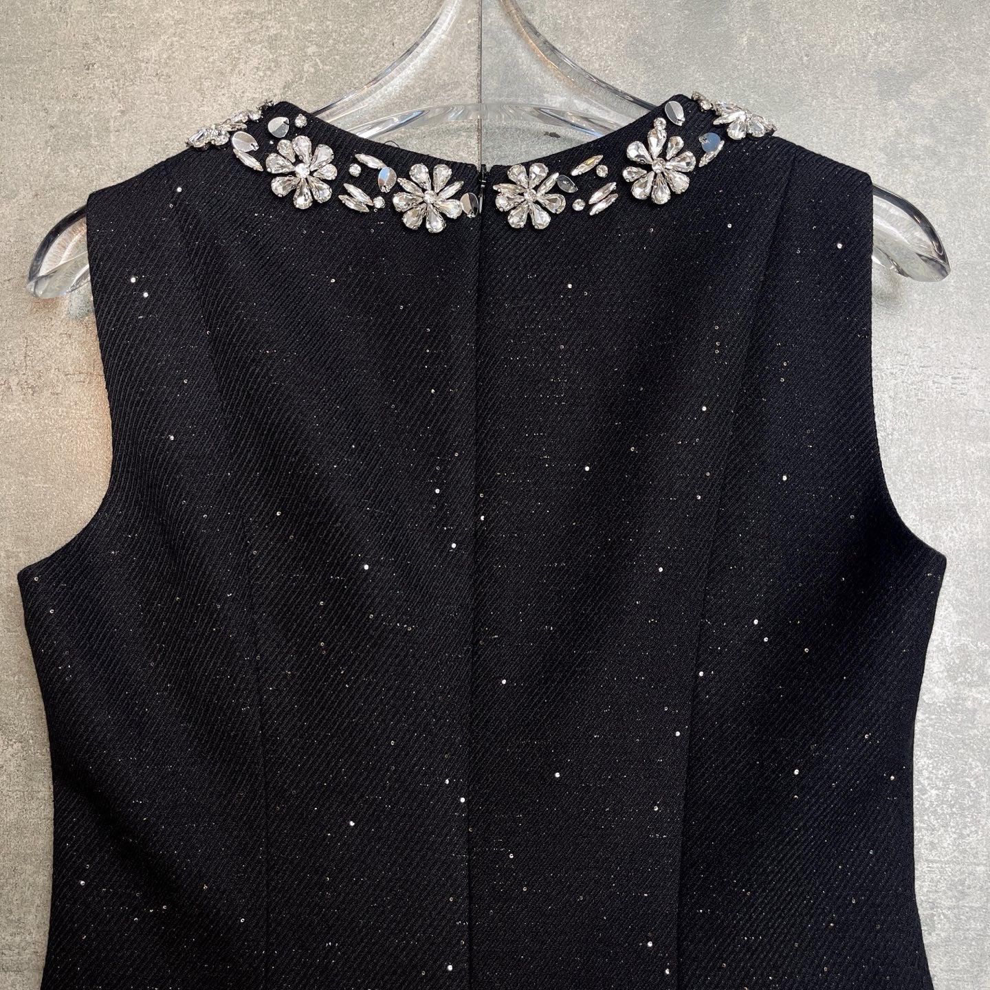 VT 26s Heiress-Style Cocktail Dress Black Silk Polyester 400521