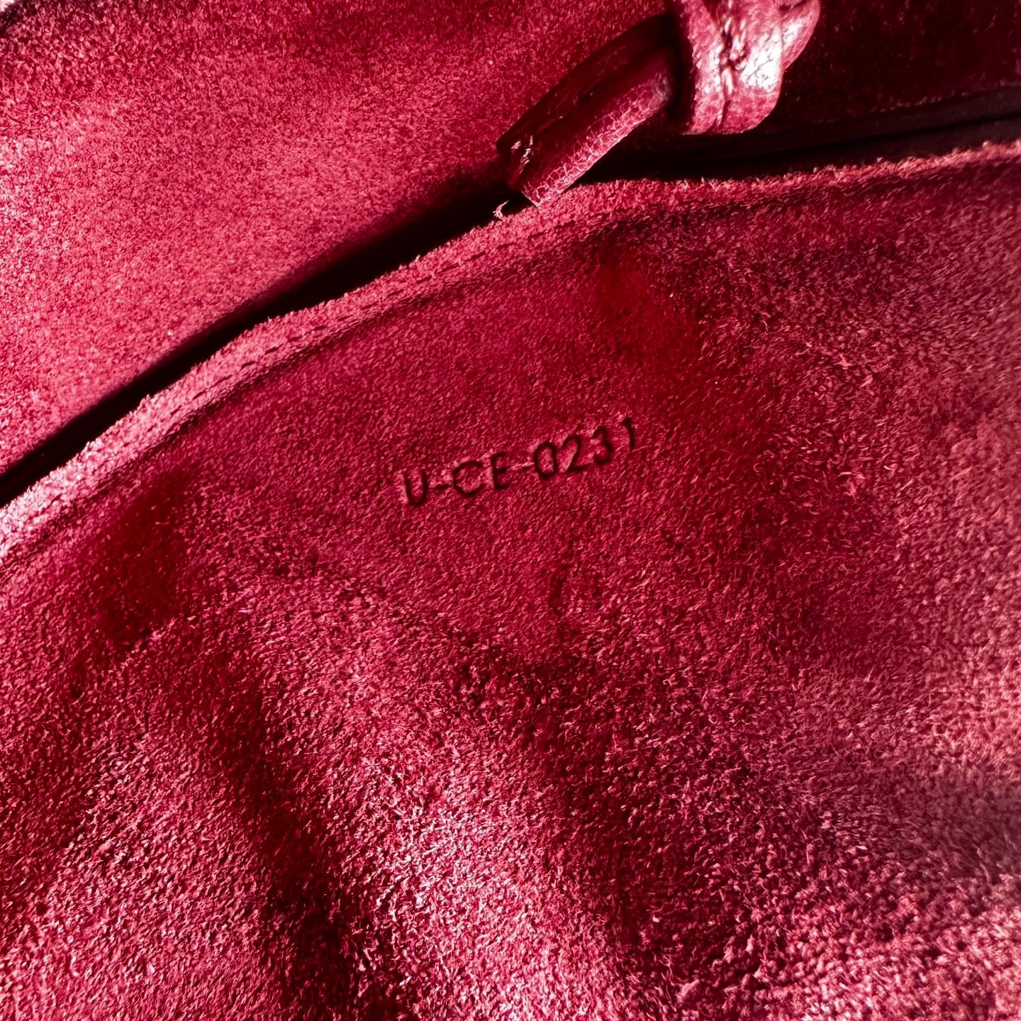 Celine Halfmoon Triomphe Small Bag 25cm Burgundy Lambskin