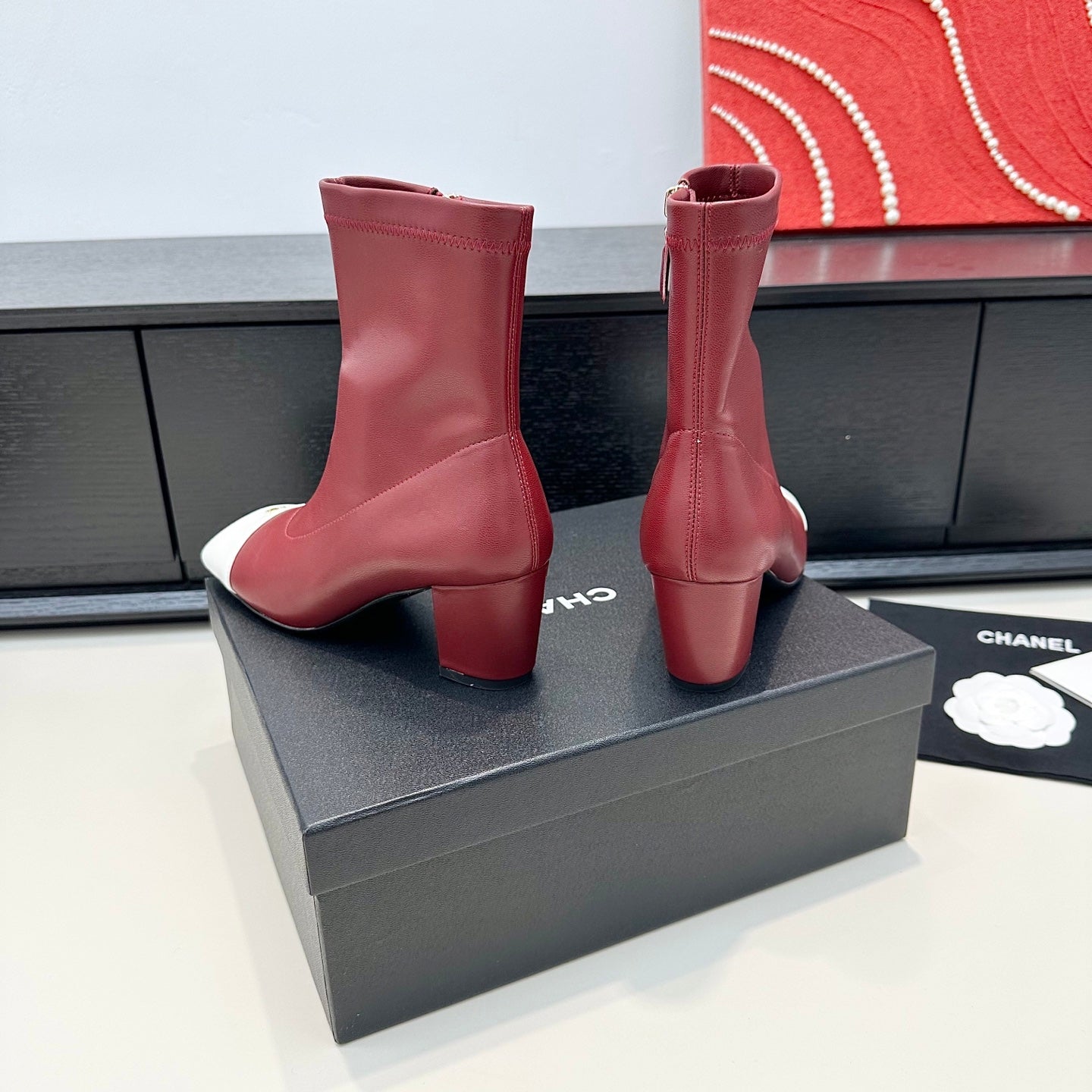 CC 26s Square Toe Blocked Heel Ankle Boot Sheepskin 992588