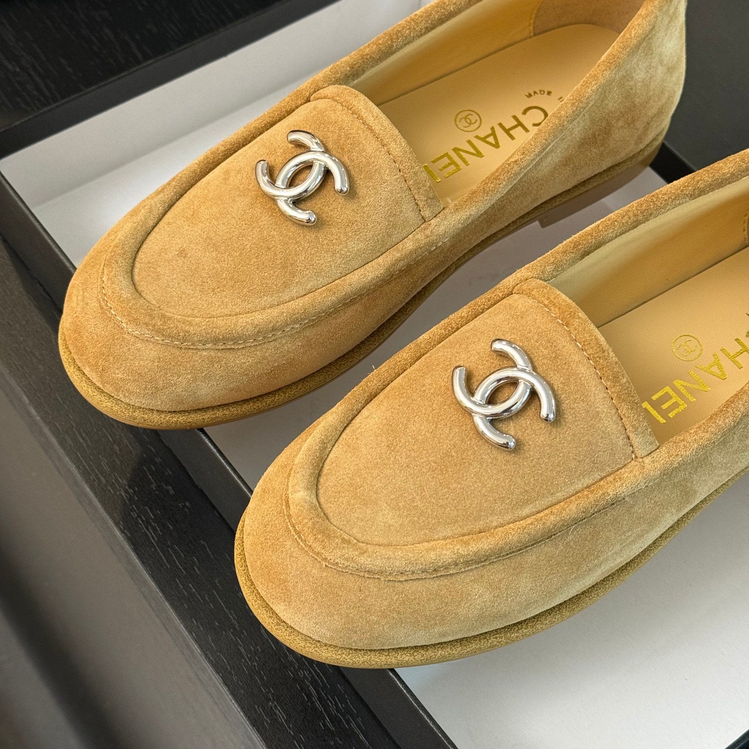 CC Moccasins Yellow Suede