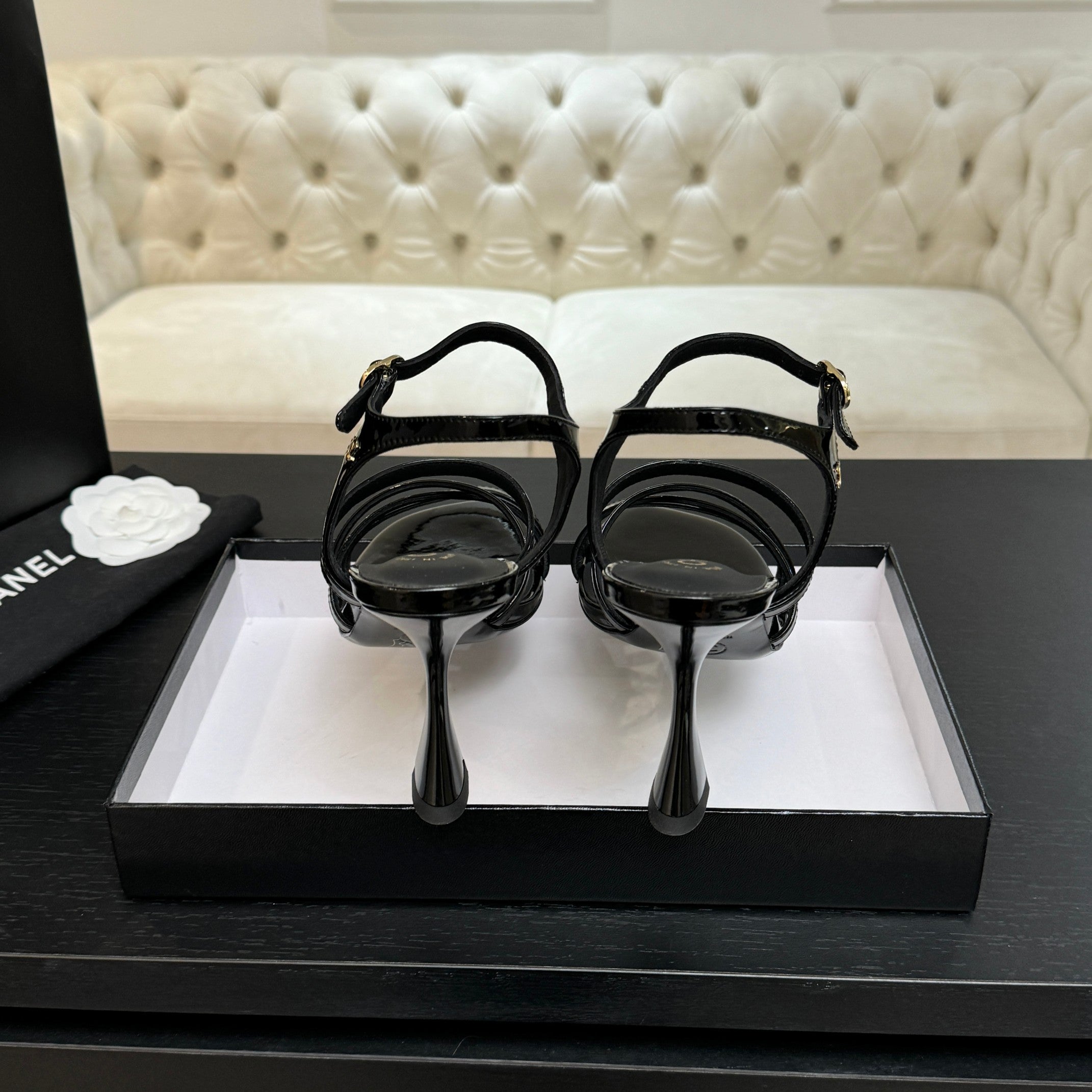 CC Cruise 25/26 Sandal 95mm Black Patent Leather