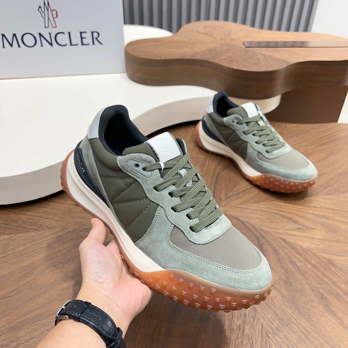 MC 26S CityTrek Men Sneakers 4cm Olive Fabric Suede 238814