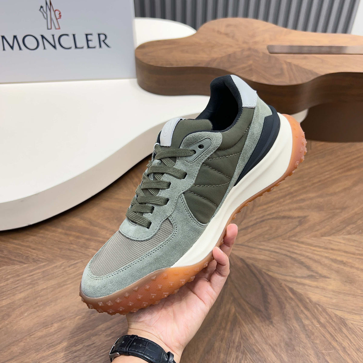 MC 26S CityTrek Men Sneakers 4cm Olive Fabric Suede 238814