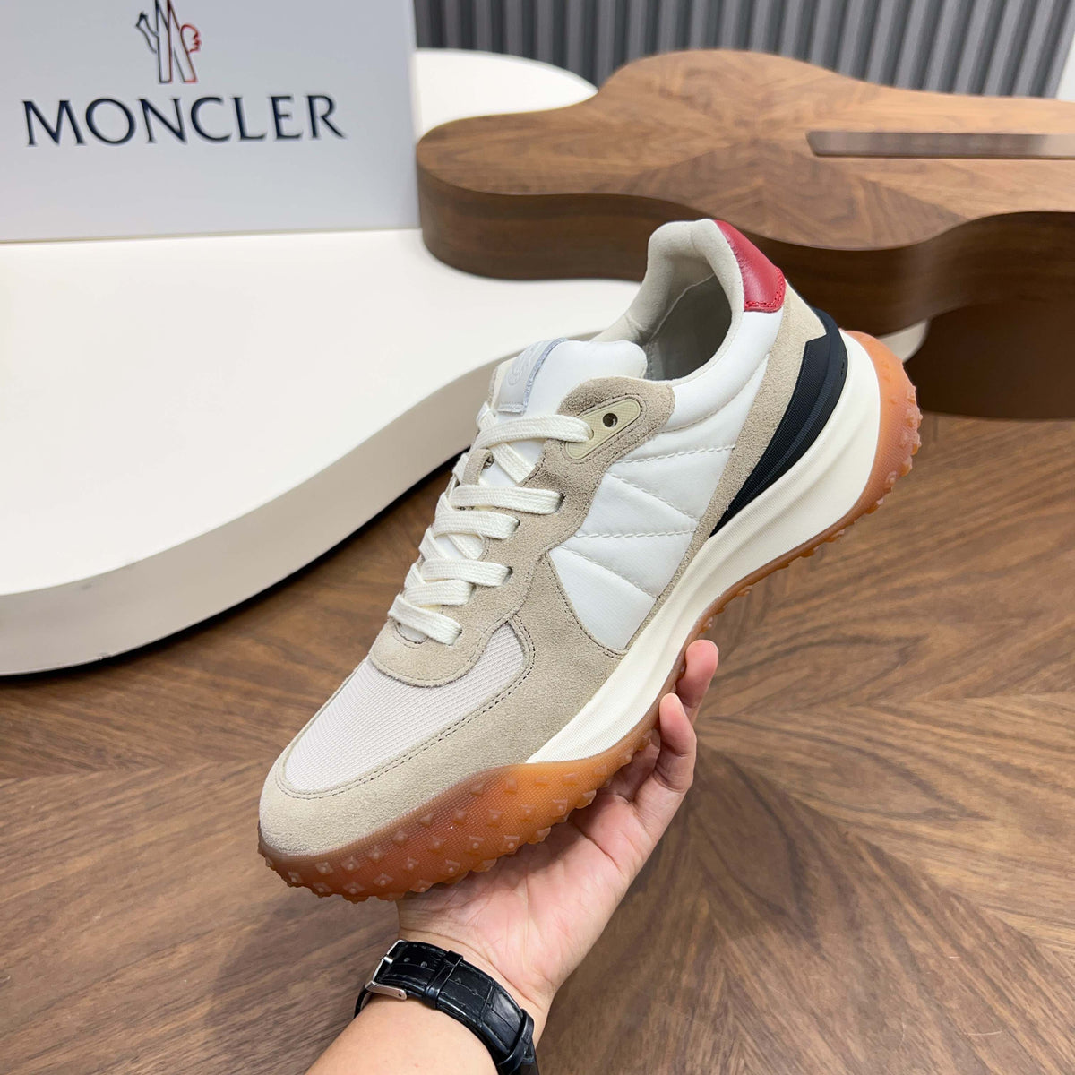 MC 26S CityTrek Men Sneakers 4cm White Red Fabric Suede 238815