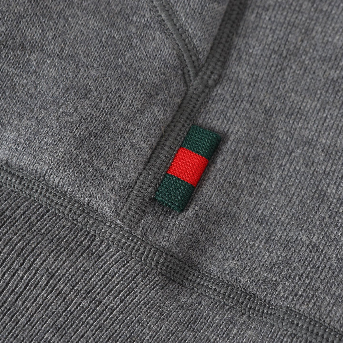 Gucci 26s Reversible Hoodie Grey GG Jacquard Wool Knit Men