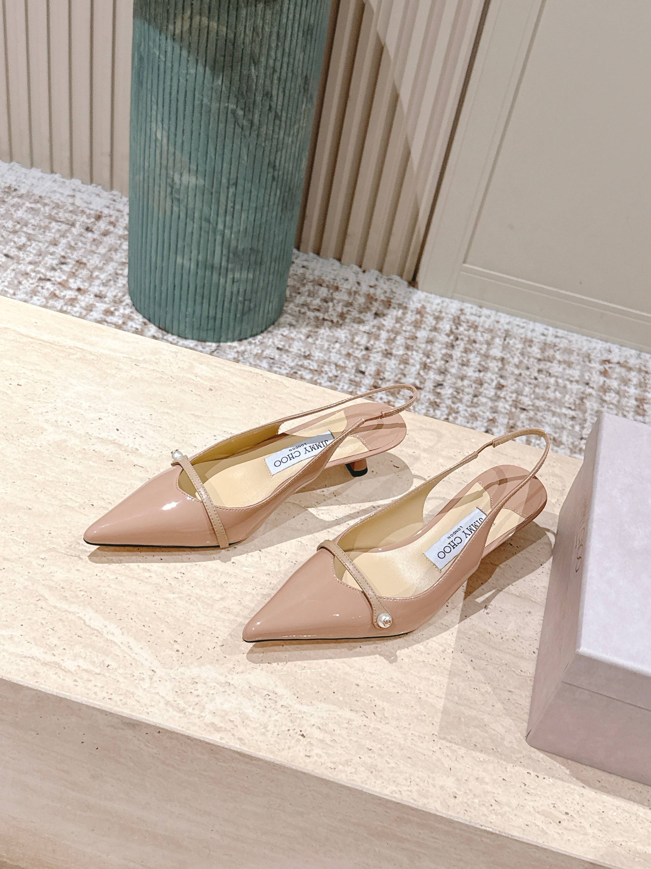 Jimmy 25 Amita Slingback 45mm Ballet Pink Patent Leather 431859