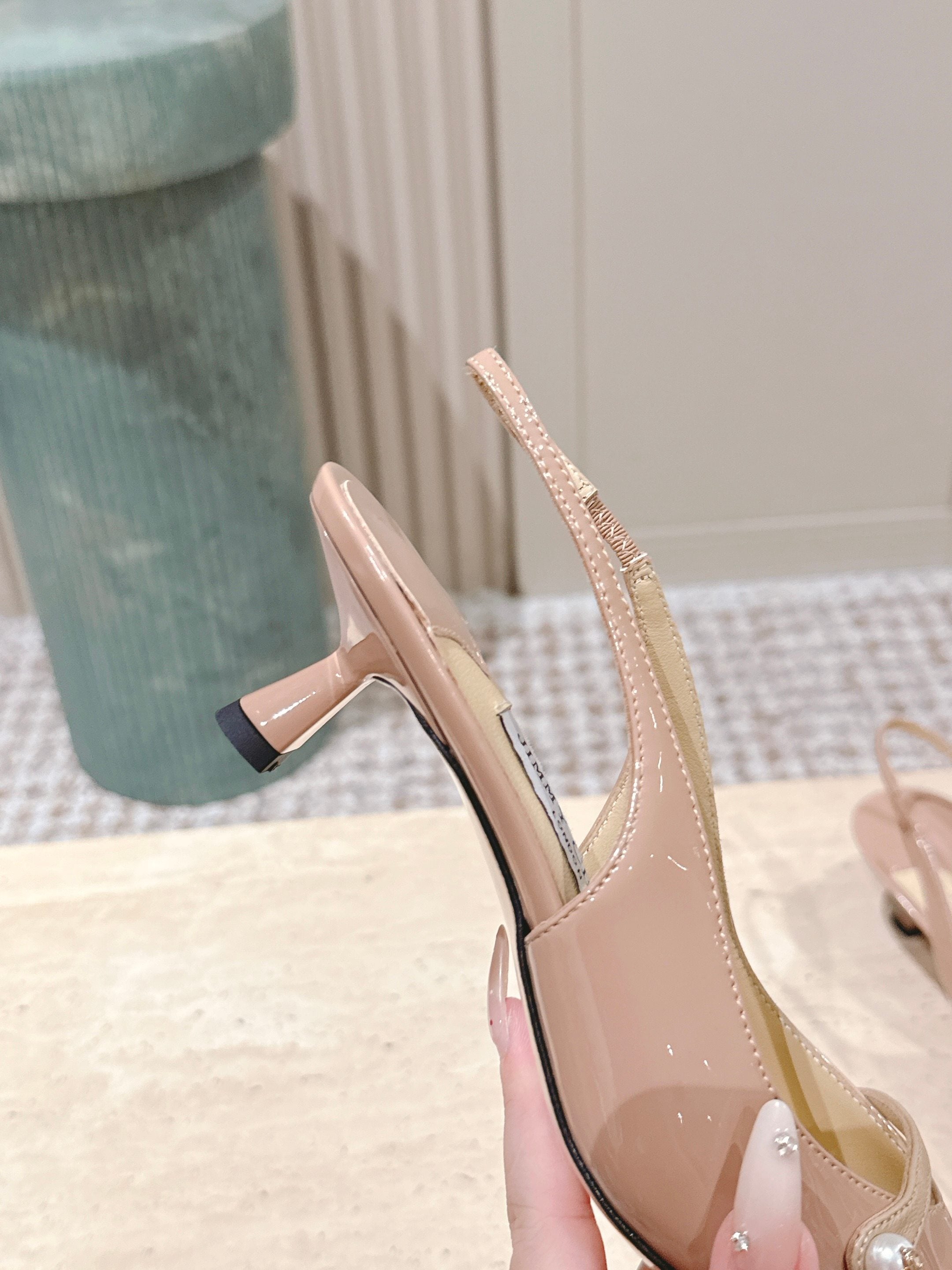 Jimmy 25 Amita Slingback 45mm Ballet Pink Patent Leather 431859