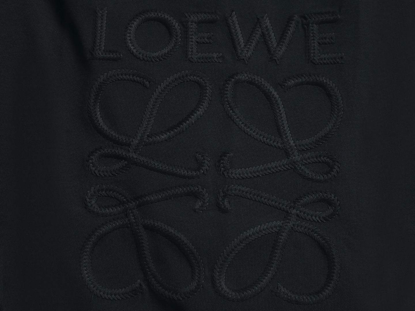 Loewe Men Logo Loose-Fit T-Shirt Black Cotton