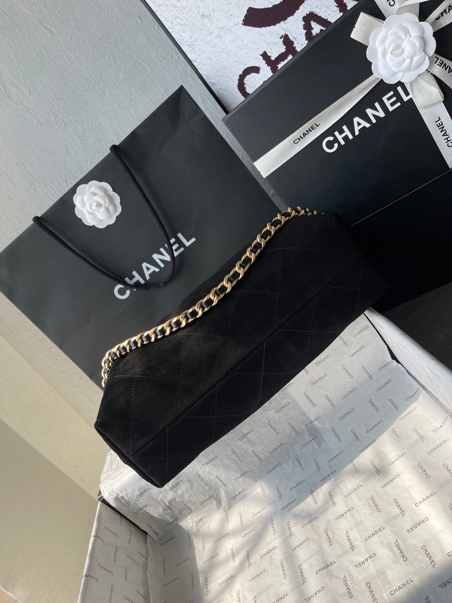 CC Cruise 25/26 Hobo Bag Black Suede GHW 269208