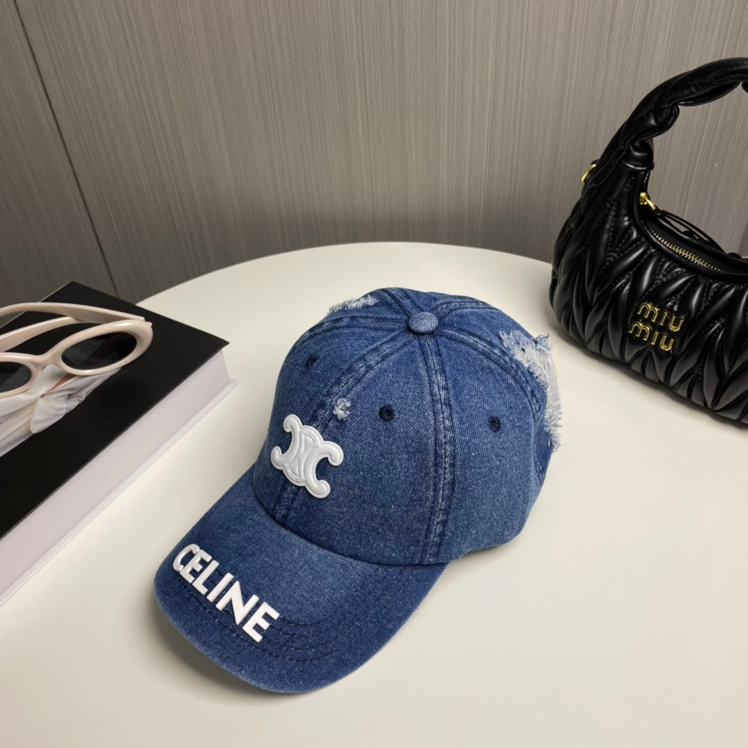 Celin Cap Blue Denim Fabric 210351