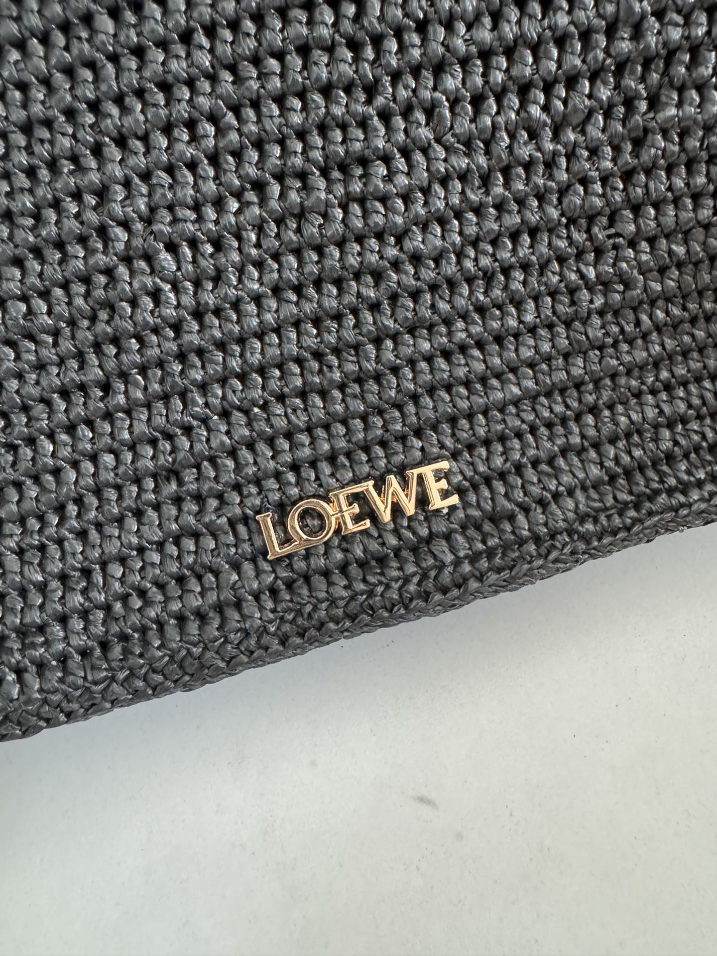 Loewe Medium Ola Bag 26 Black Raffia