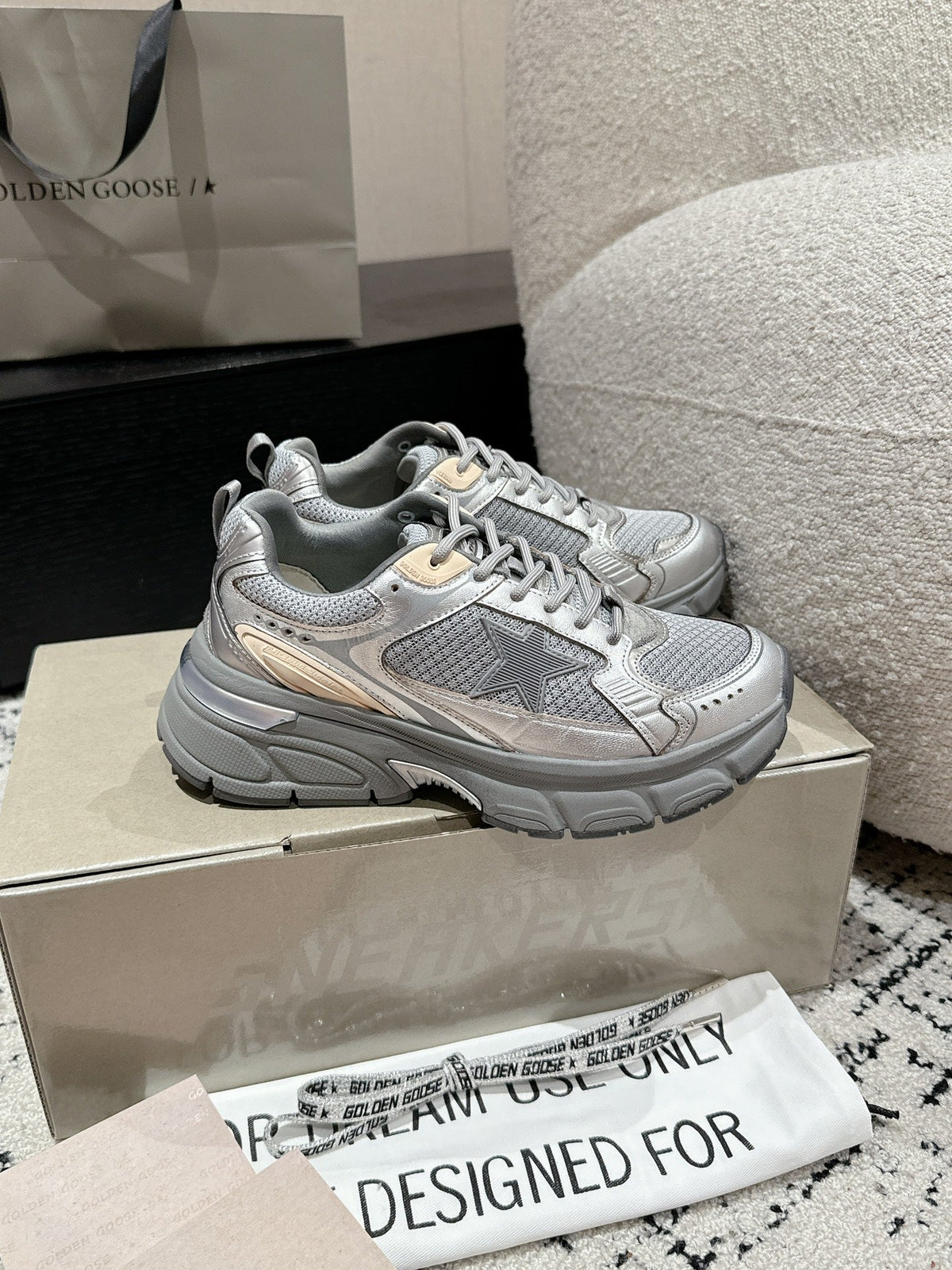 GGDB Marathon Sneakers Silver Mesh 980470