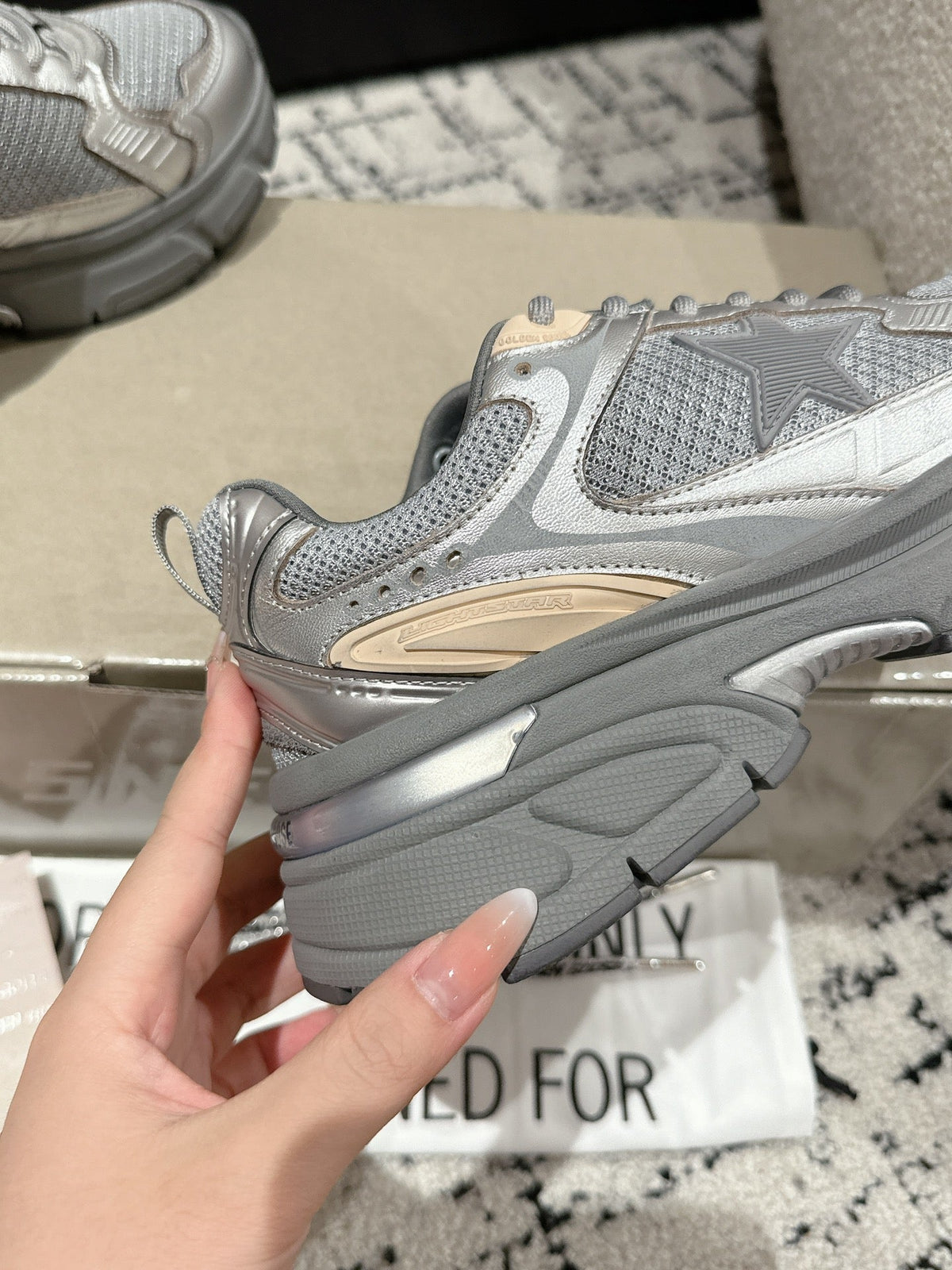 GGDB Marathon Sneakers Silver Mesh 980470