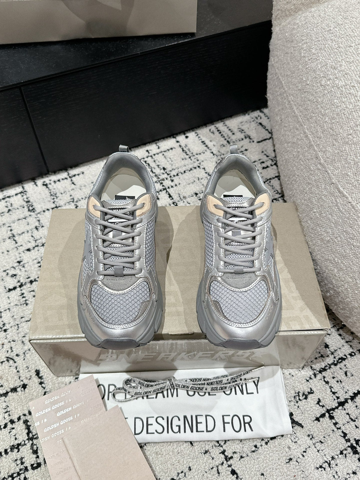 GGDB Marathon Sneakers Silver Mesh 980470