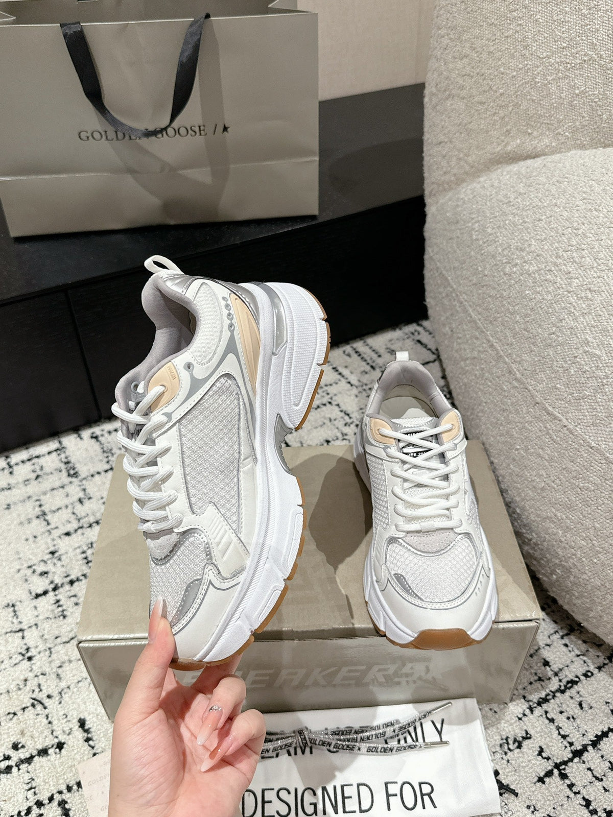 GGDB Marathon Sneakers White Silver 980473