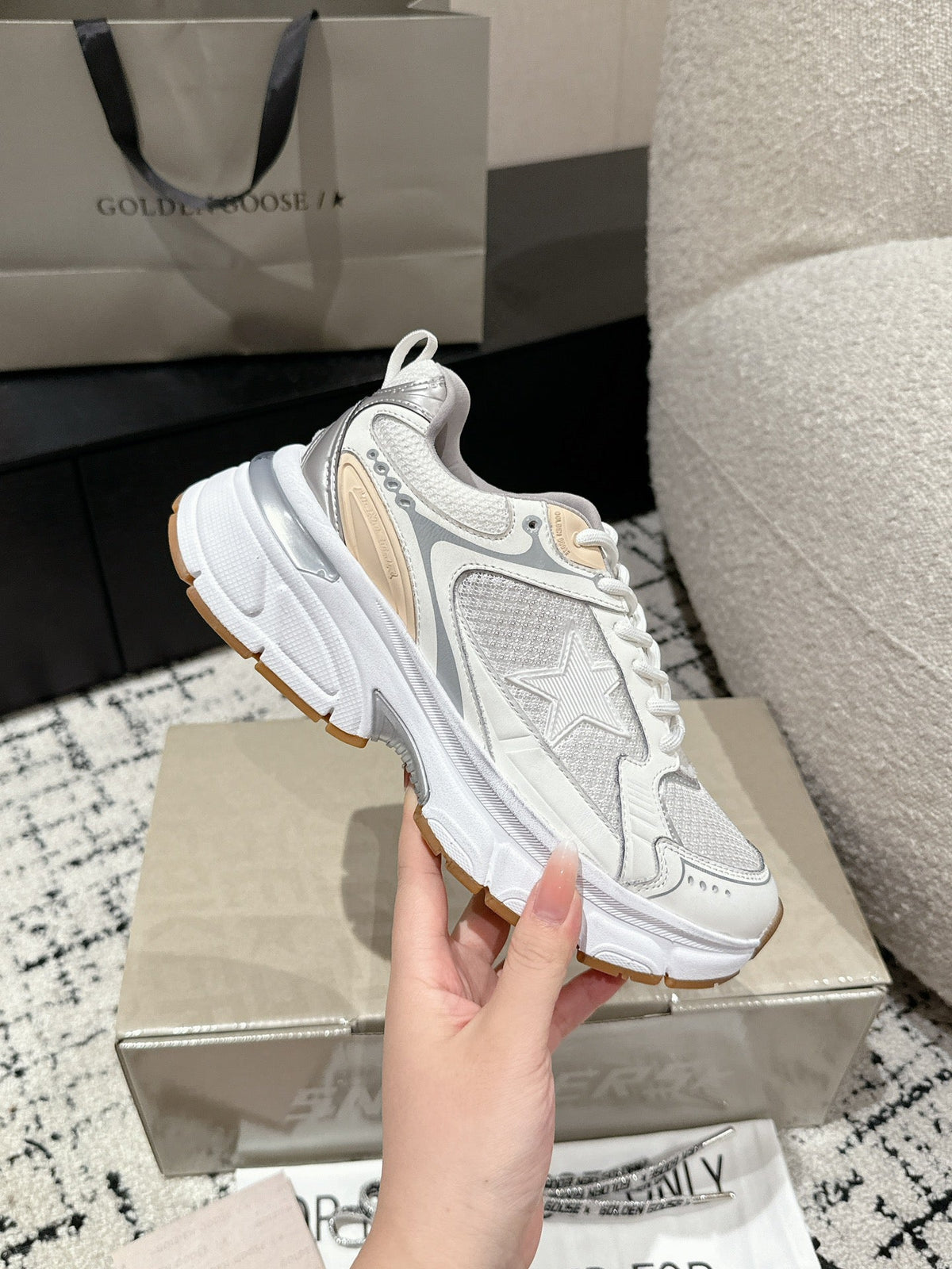 GGDB Marathon Sneakers White Silver 980473