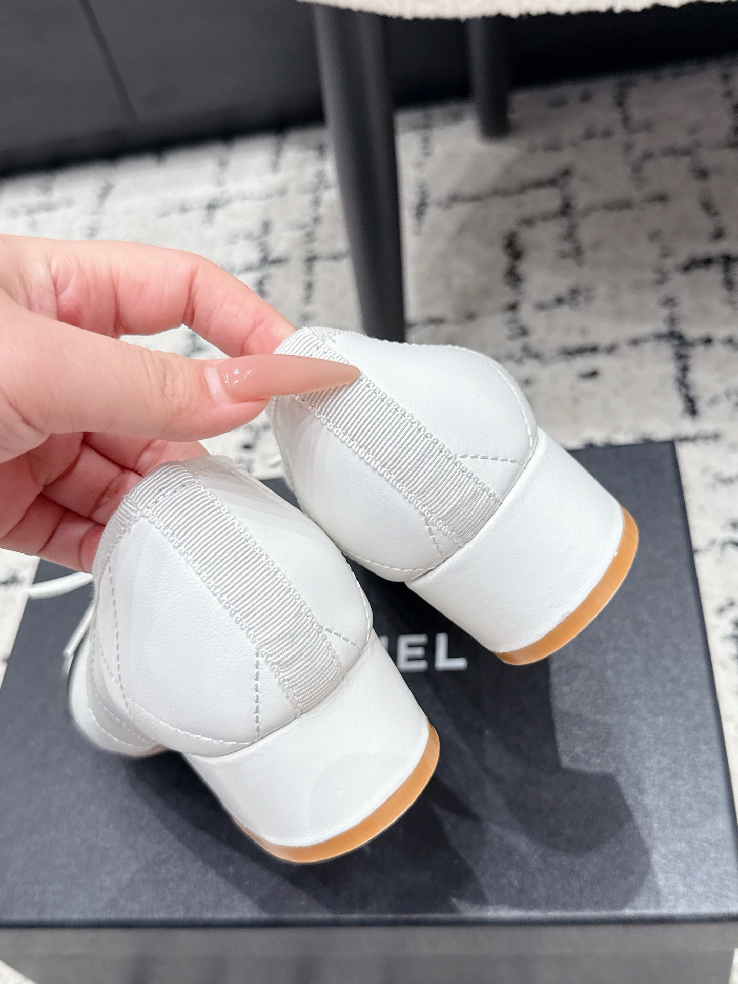 CC 26s High Heels With Bow White Lambskin