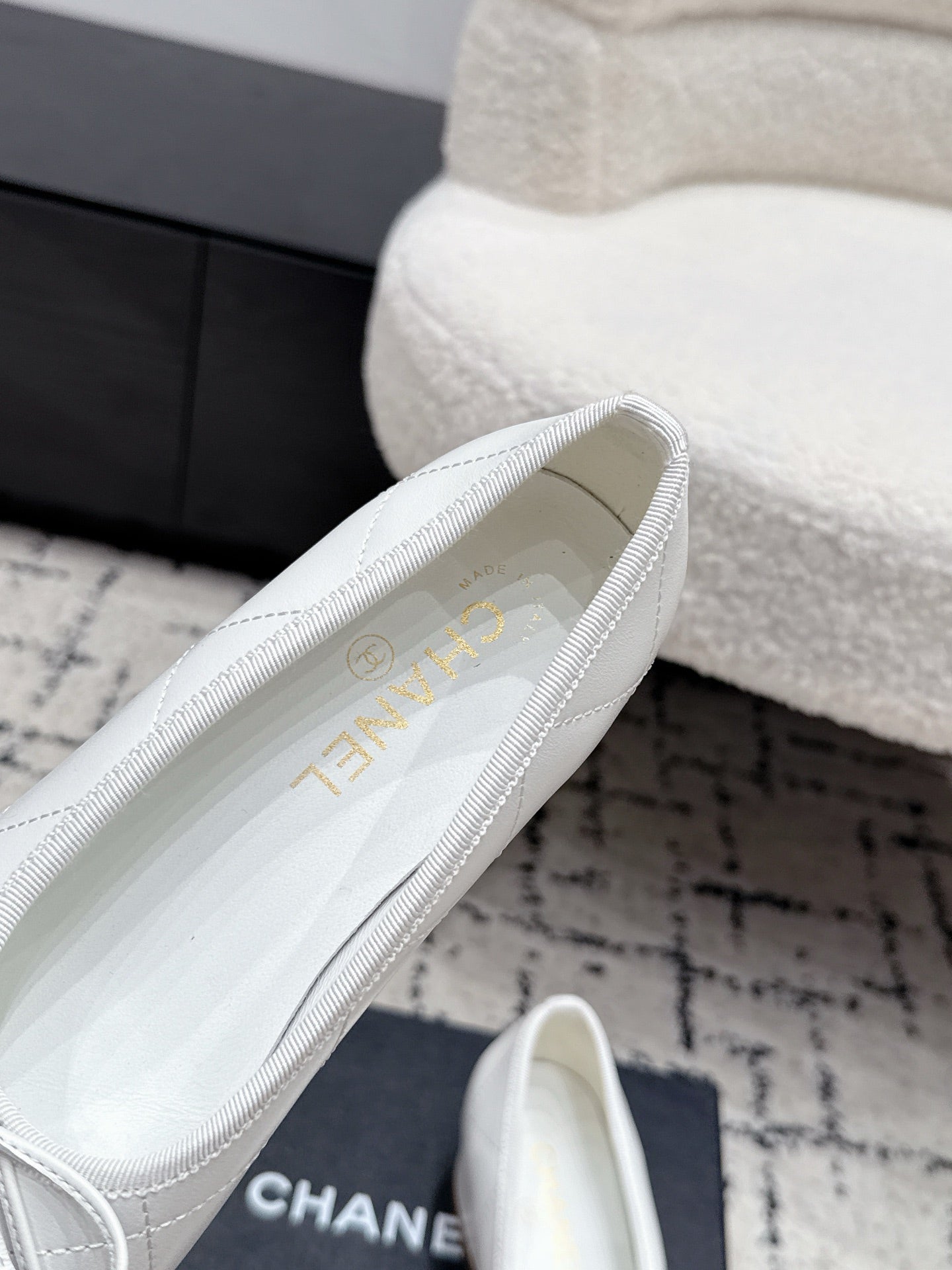 CC 26s High Heels With Bow White Lambskin