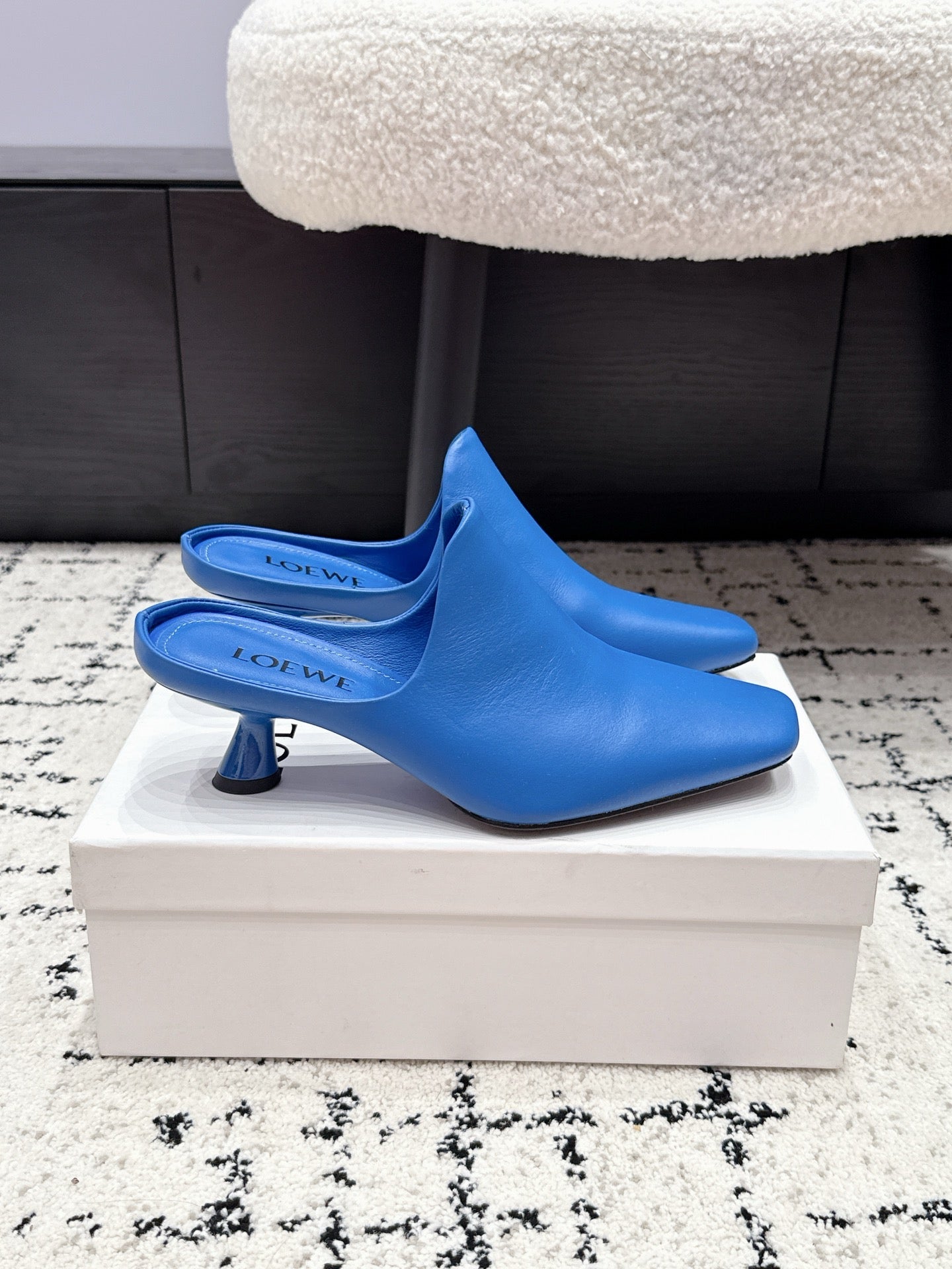 Loewe Emily Mule Blue Lambskin 880826