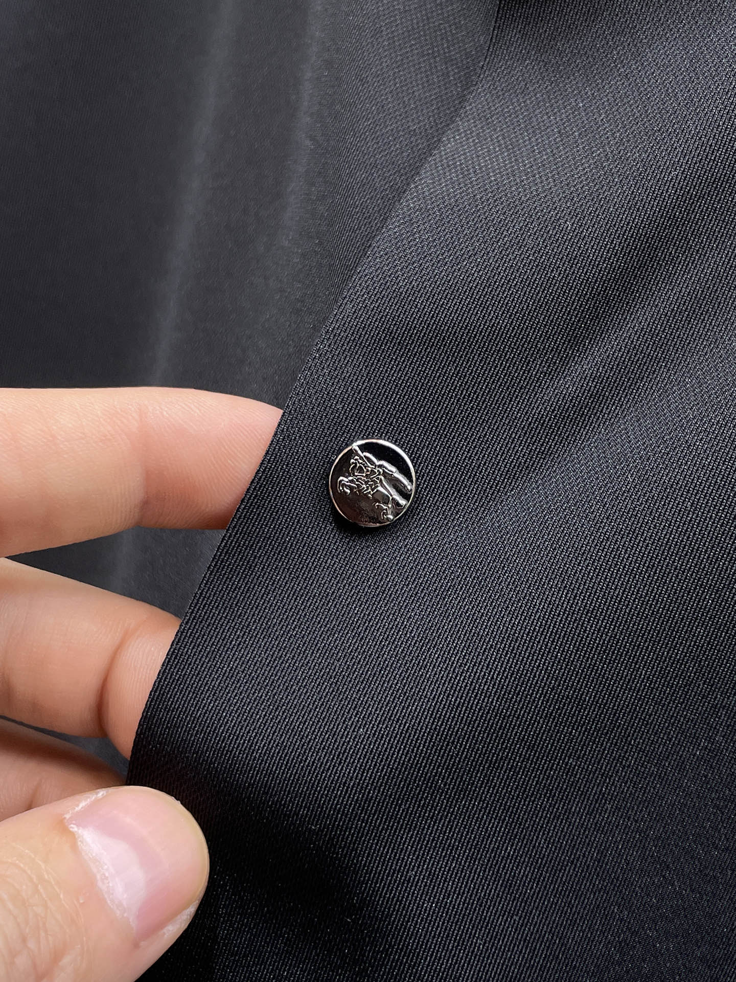 BRR Men Short-Sleeve Polo Shirt Black Silk