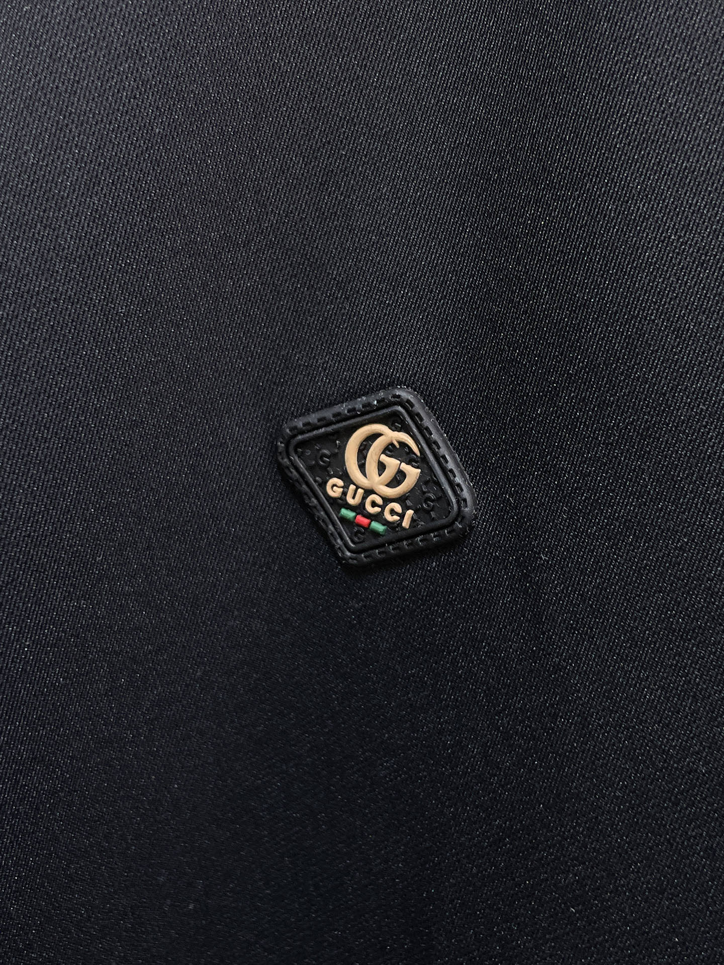 GG Men Short-Sleeve Polo Shirt Black Silk