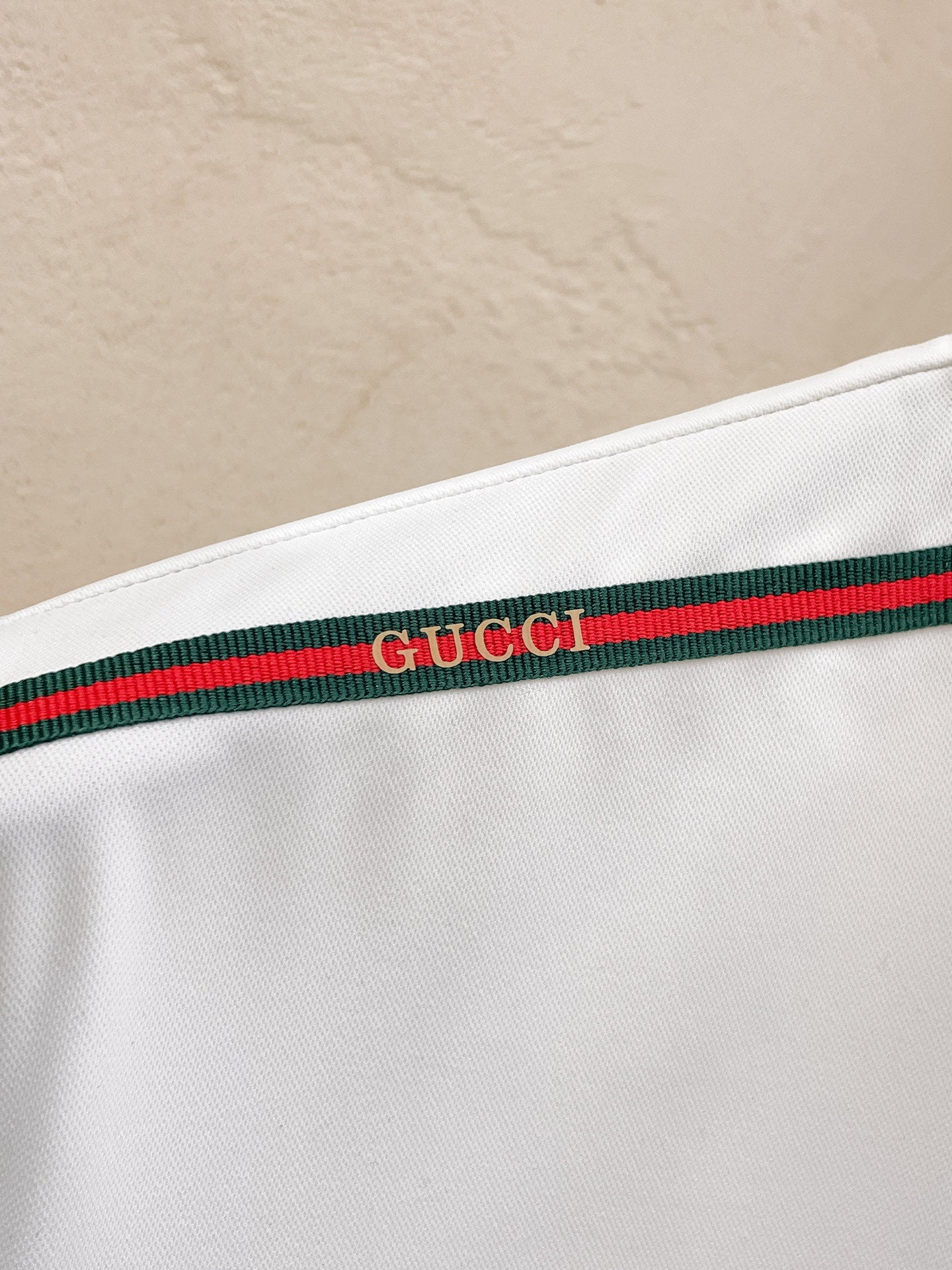 GG Men Short-Sleeve Polo Shirt White Silk