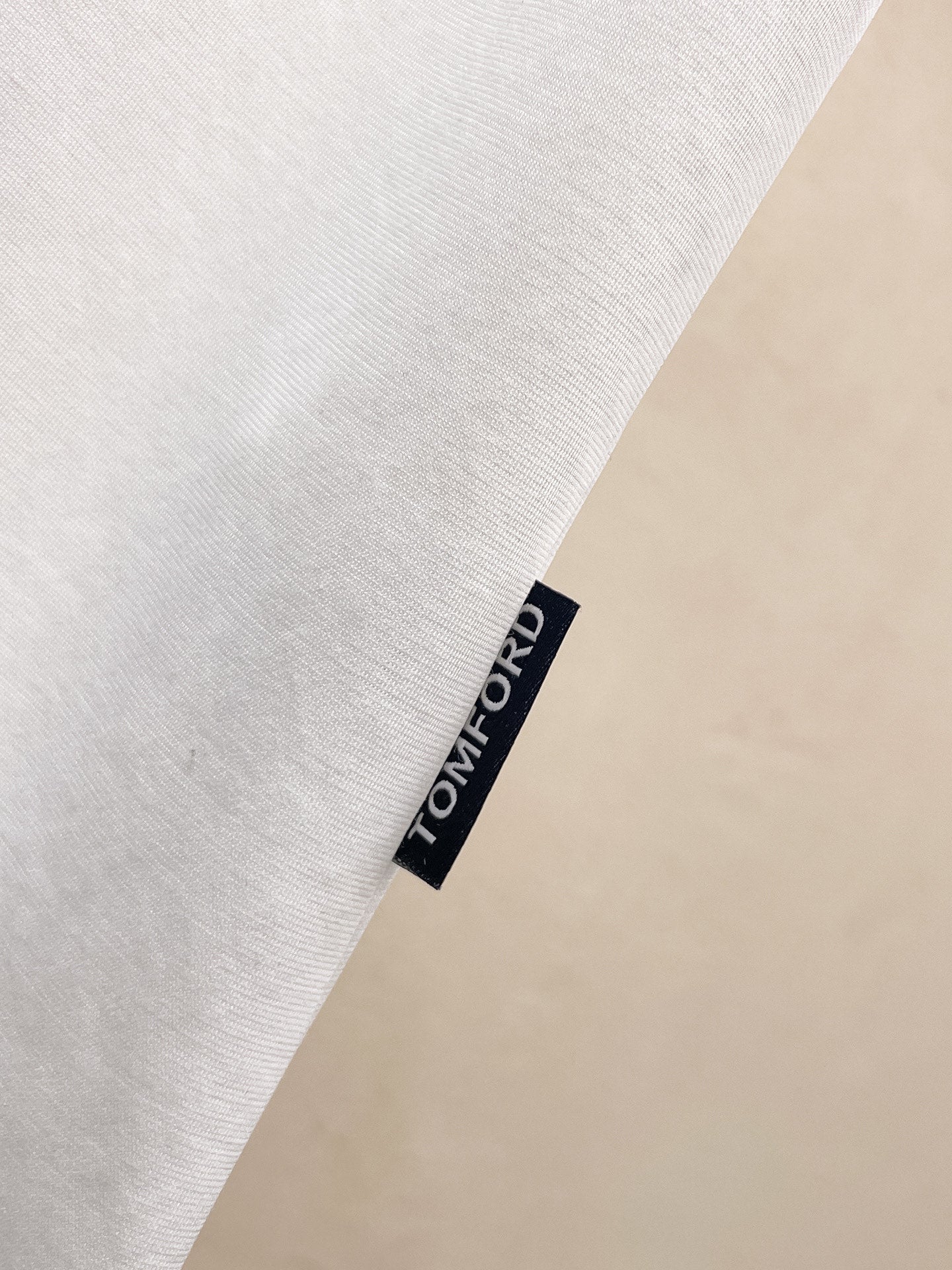 Tom Ford Men Short-Sleeve Polo Shirt White Silk
