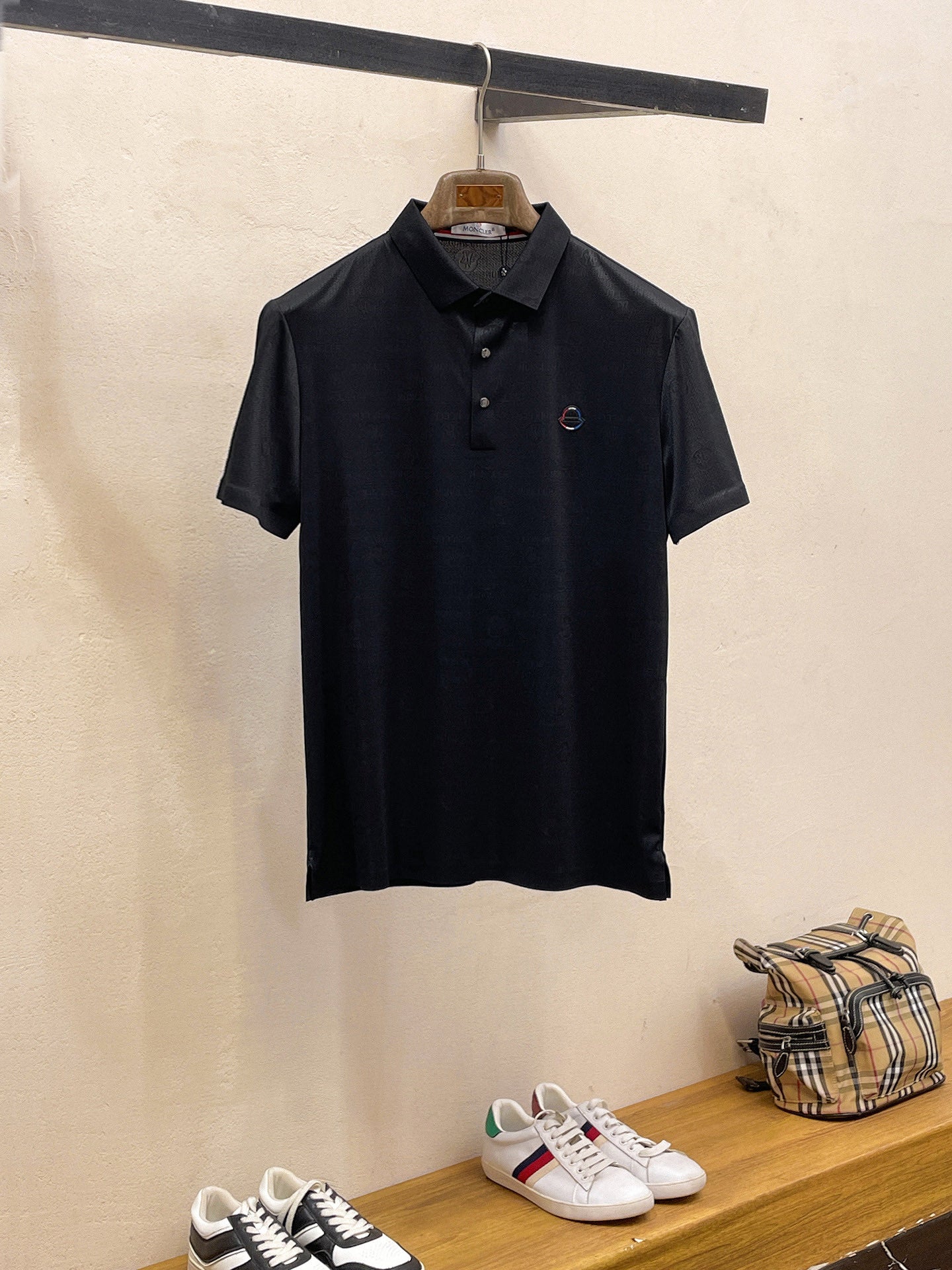 Moncler Men Polo Shirt Black Cotton 02