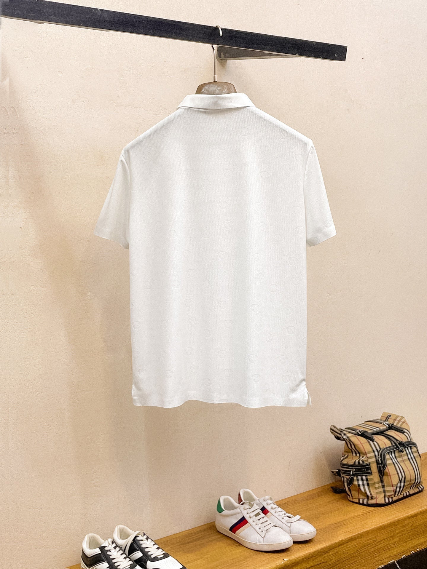Moncler Men Polo Shirt White Cotton 01