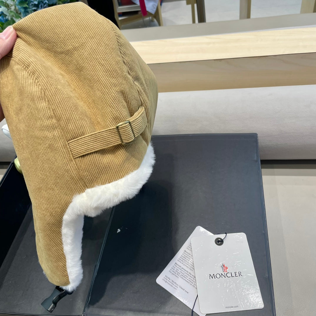 AVATOR HAT IN TORTILLA BROWN CORDUROY AND FLEECE-LINED 434985