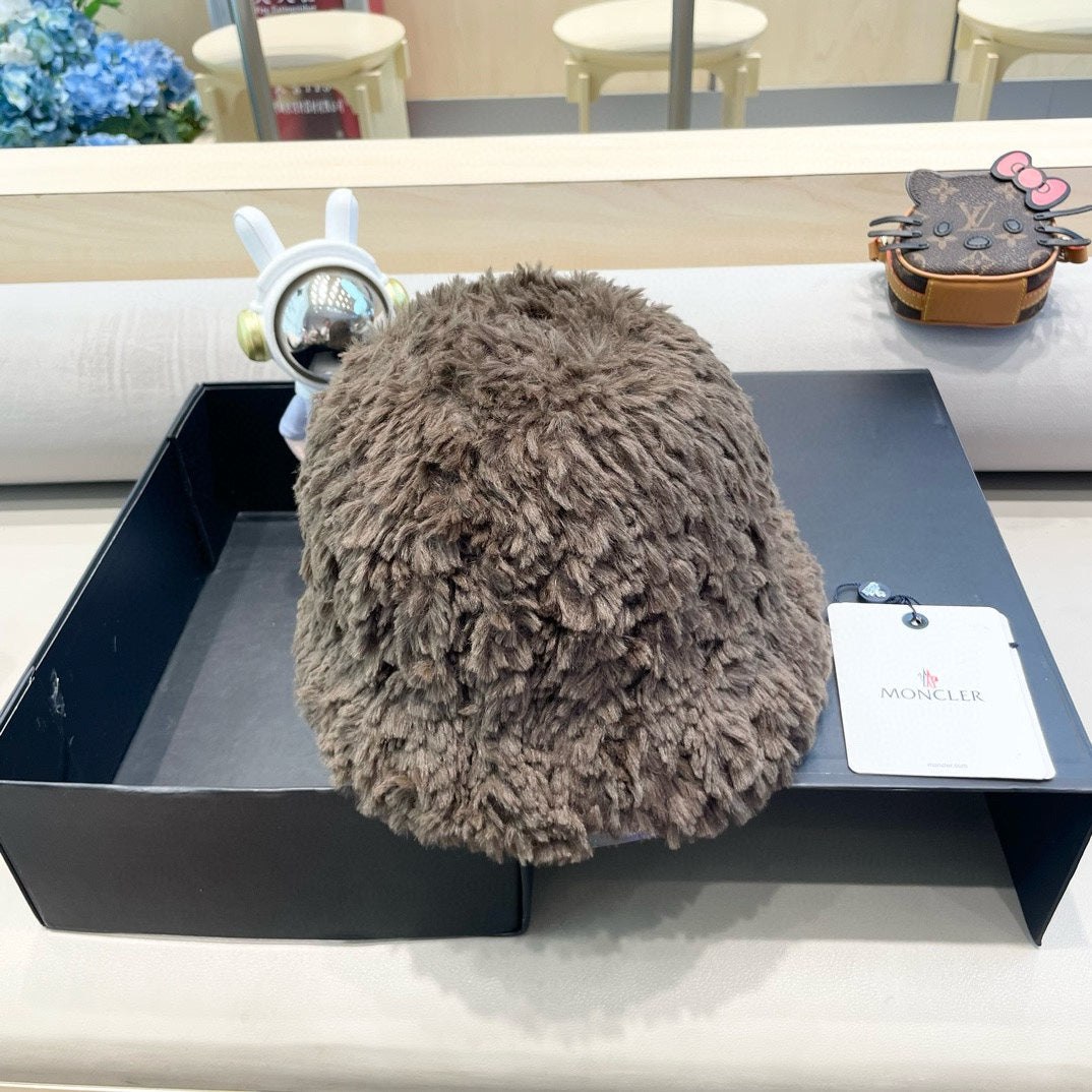 BUCKET HAT IN MOCHA BROWN FLEECE 435039