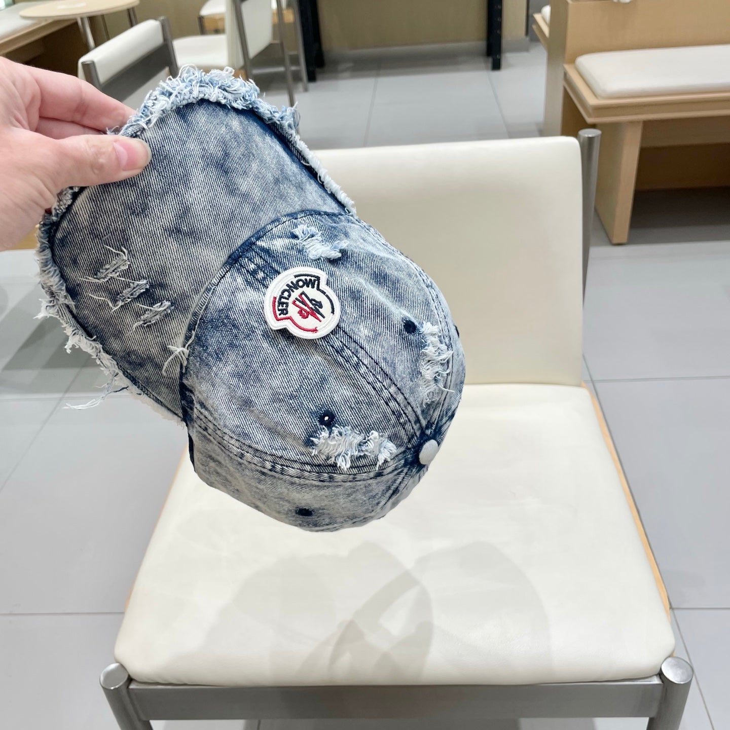 Moncler Logo Denim Hat 205654