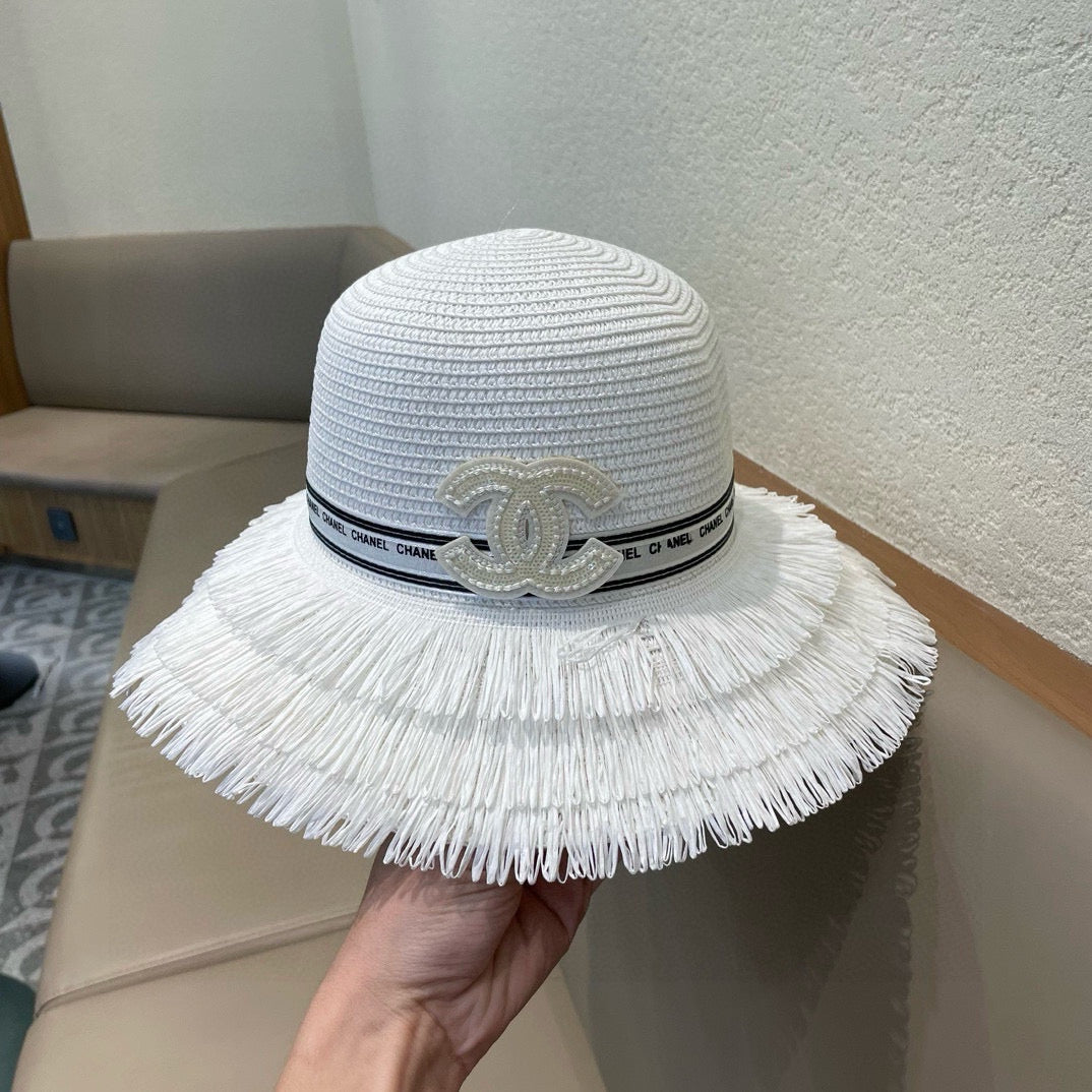 CC Logo Raffia Hat 205628