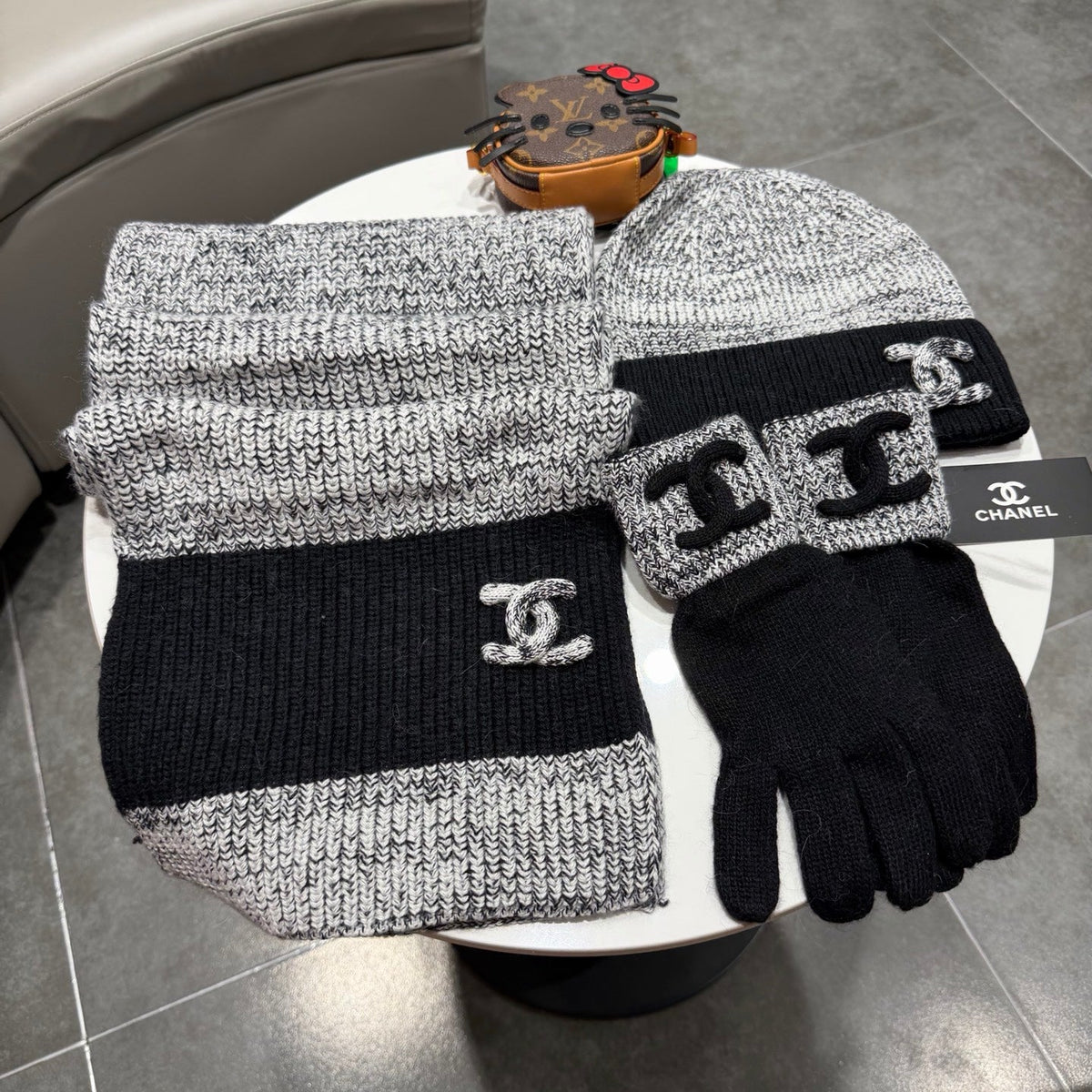 CC 26s Winter Knit Set Black Grey Wool 499257