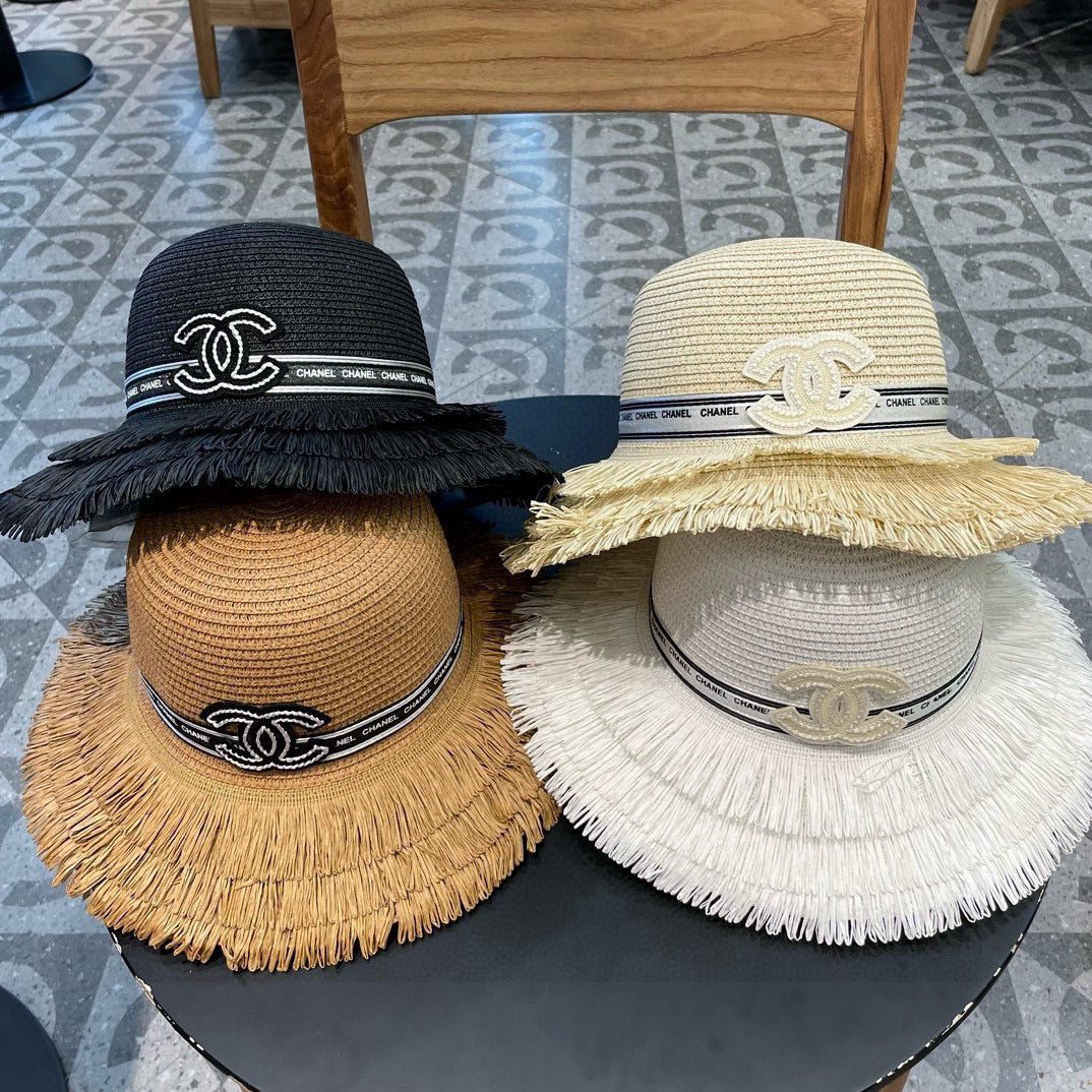 CC Logo Raffia Hat 205628
