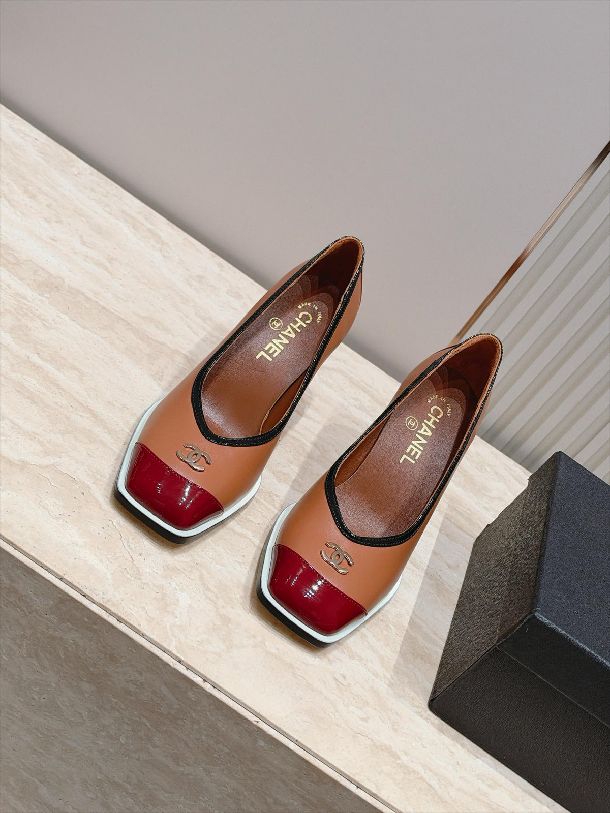 Chanel 2026 Block Heel Pumps Brown Leather 196233