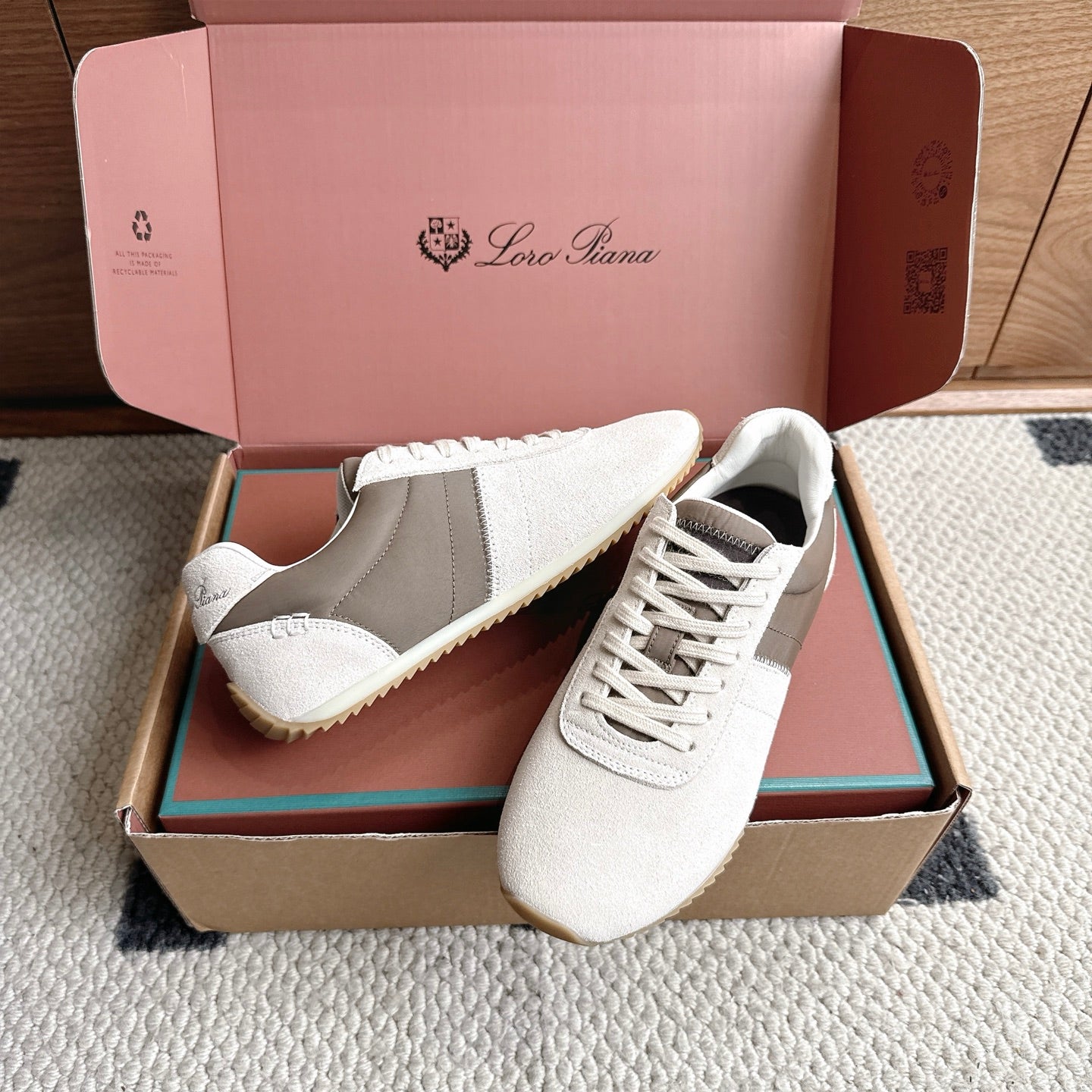 LP Fast Walk Sneaker White Olive Suede