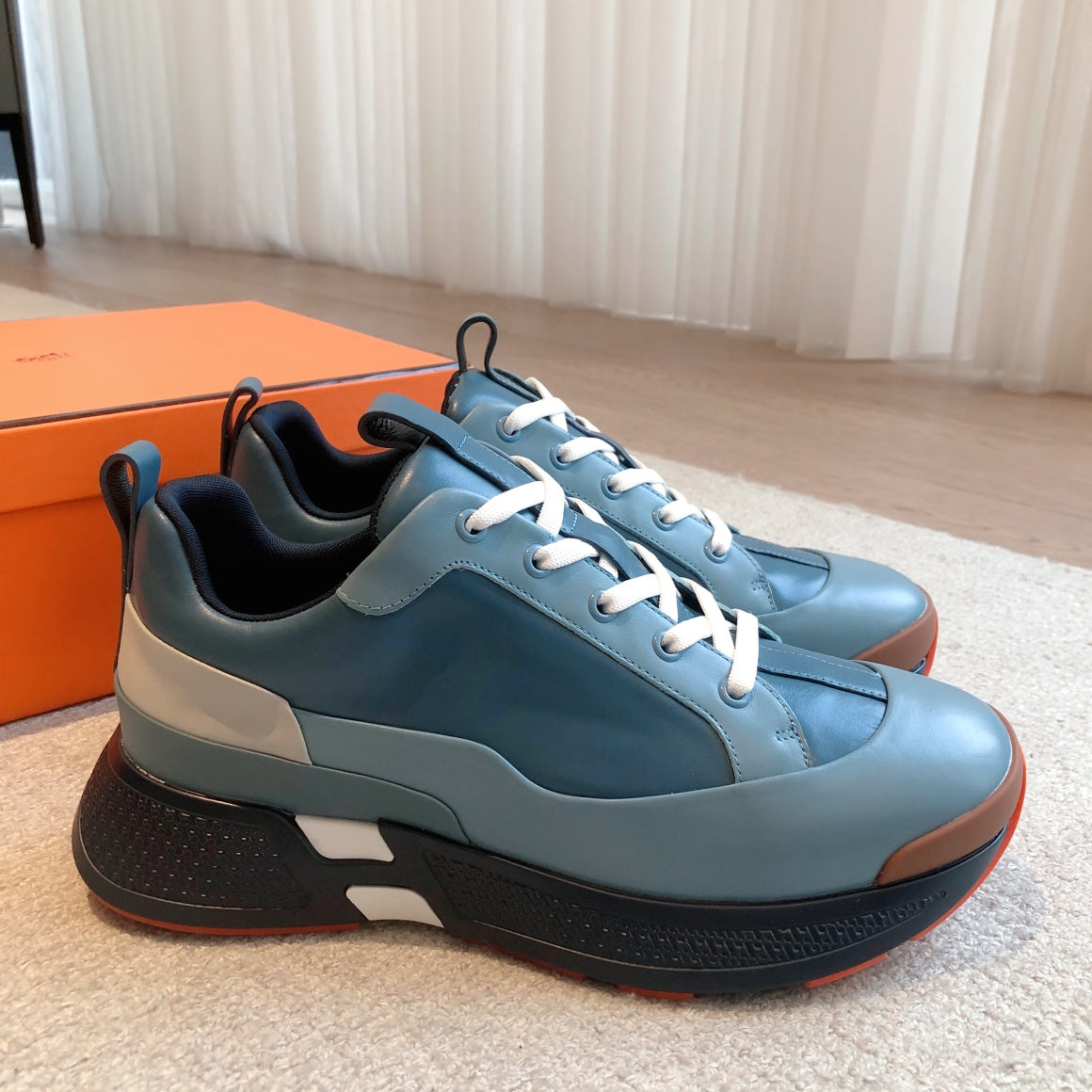 HM Hugo Sneakers Dark Blue Calfskin 933468